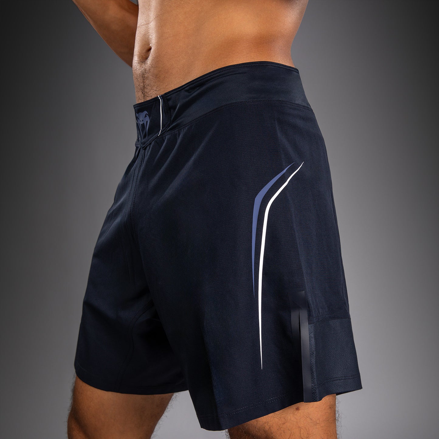 Venum G-Core Fight Shorts - Navy Blue/White