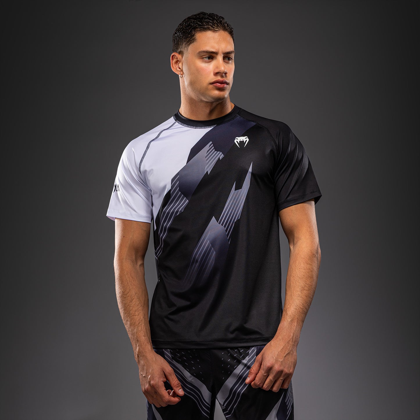 Venum No-Gi 6.0 Dry Tech T-Shirt - Black/White
