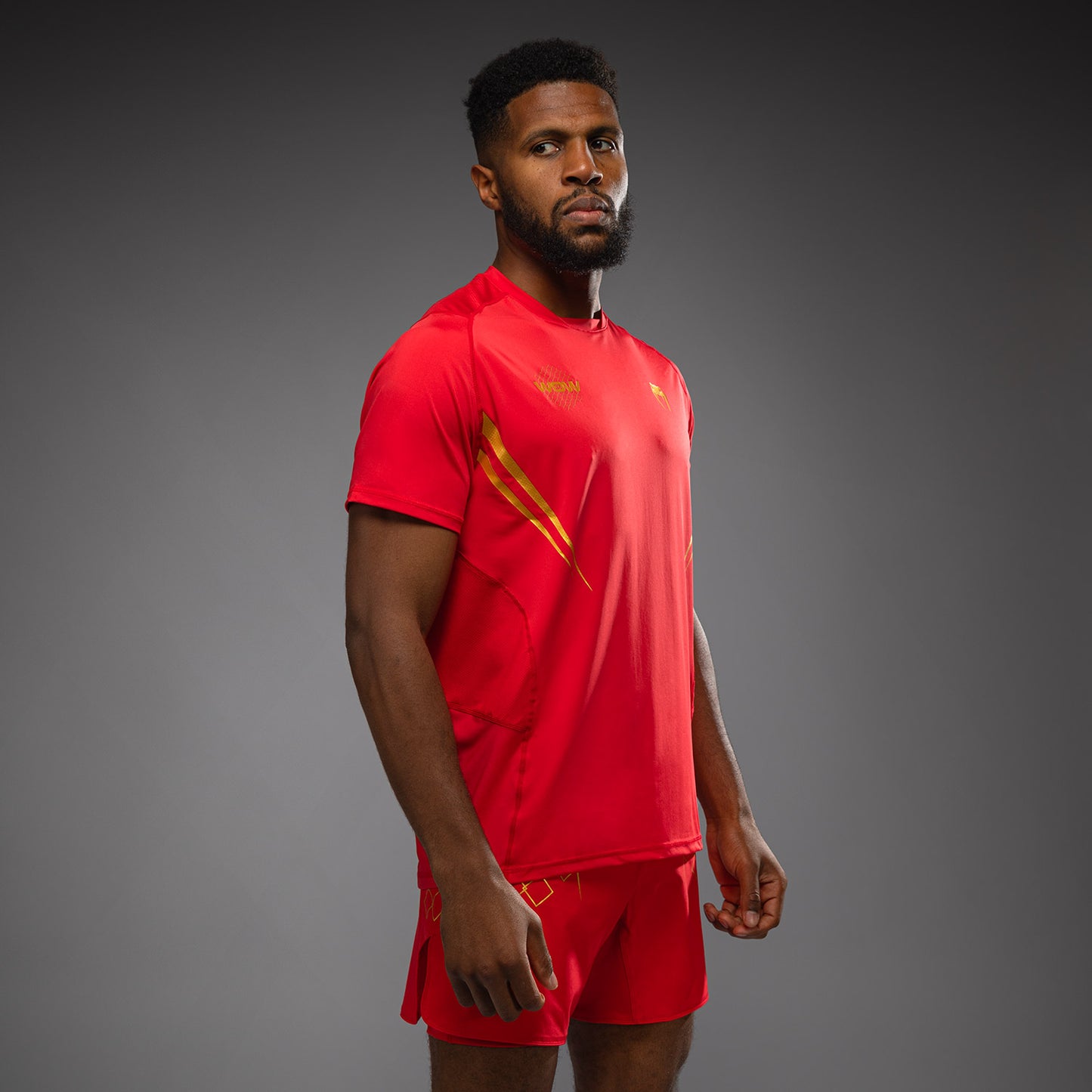 Venum x WOW FC Dry-Tech T-Shirt - Fury Red/Gold