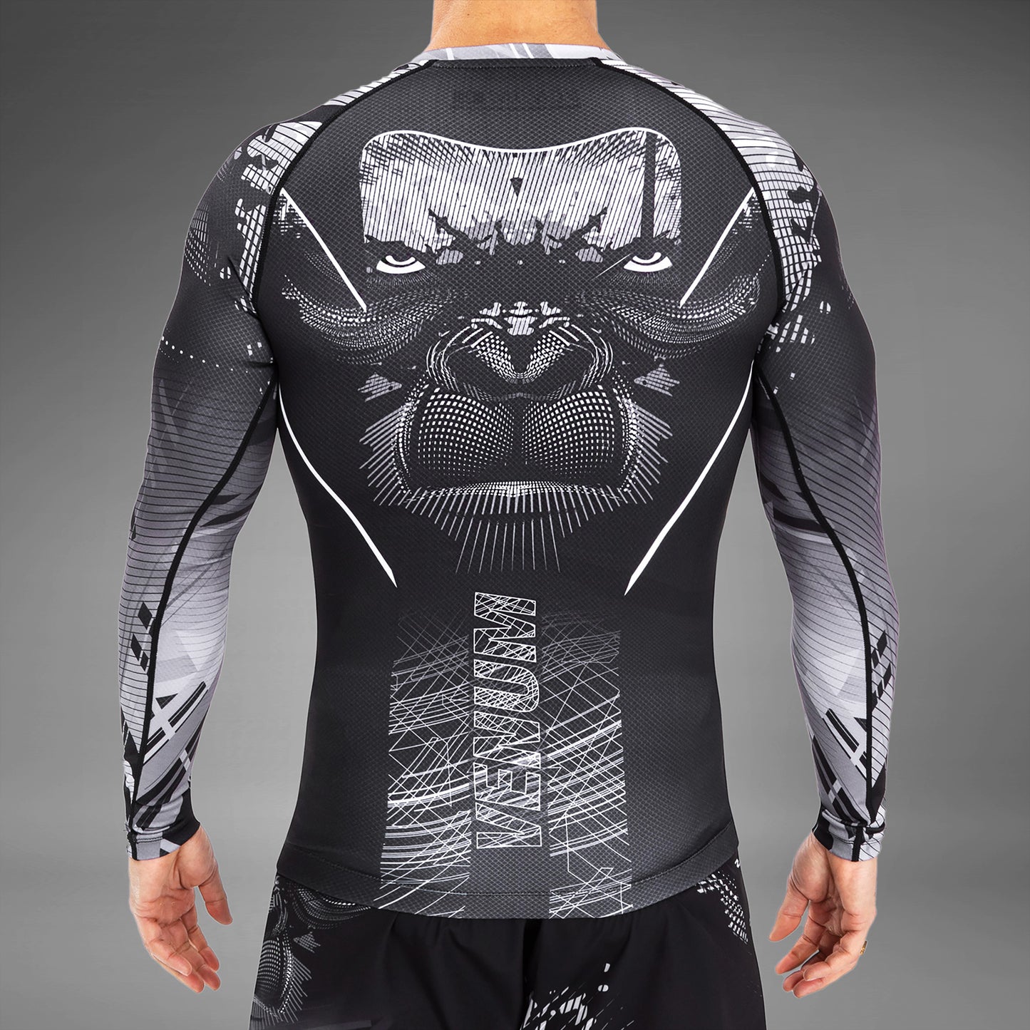 Venum Gorilla Jungle Rashguards Long Sleeves - Black/White