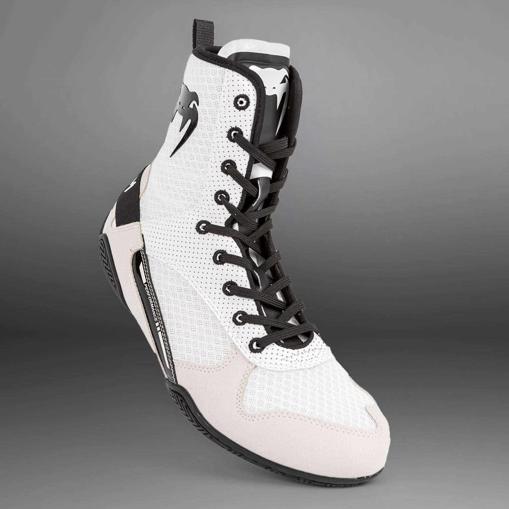 Venum Elite Boxing Shoes - White/Black - Venum Asia