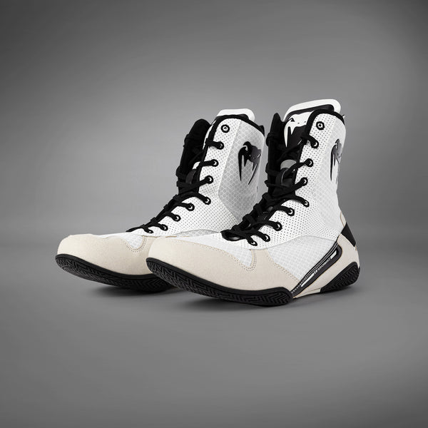 Venum シューズ Venum Elite Boxing Shoes - White/Black - Venum Asia