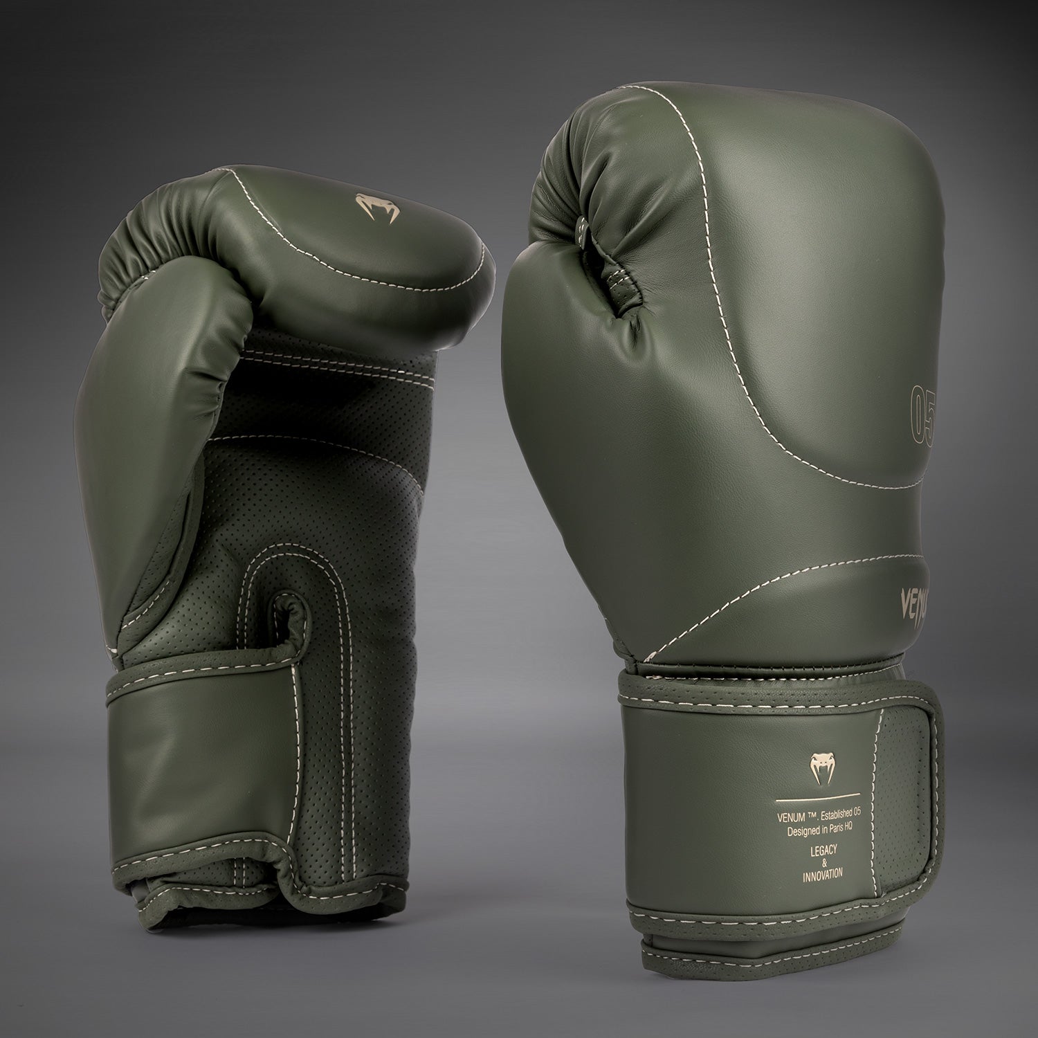 Venum Impact Evo Boxing Gloves - Military Green - Venum Asia