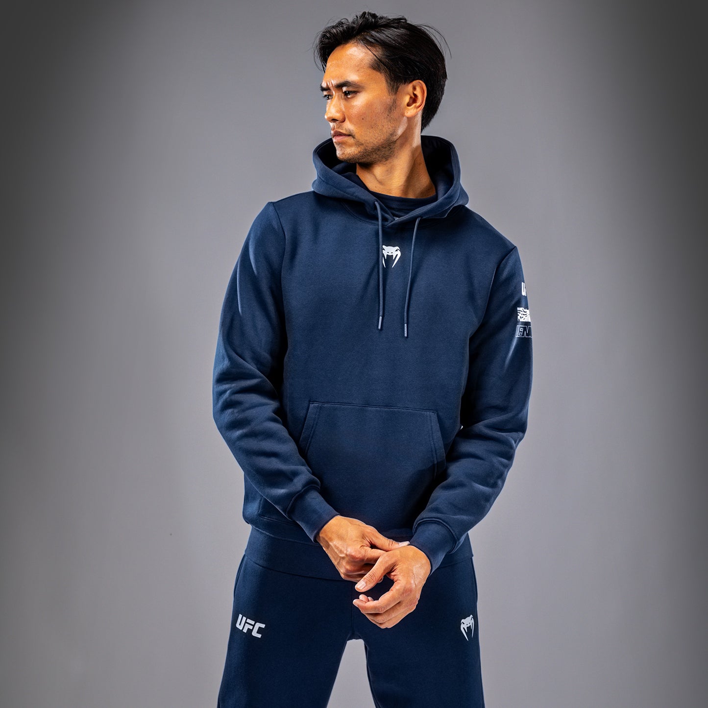 UFC Fusion by Venum Fight Week Men’s Pullover Hoodie - Solid Oceanic Blue