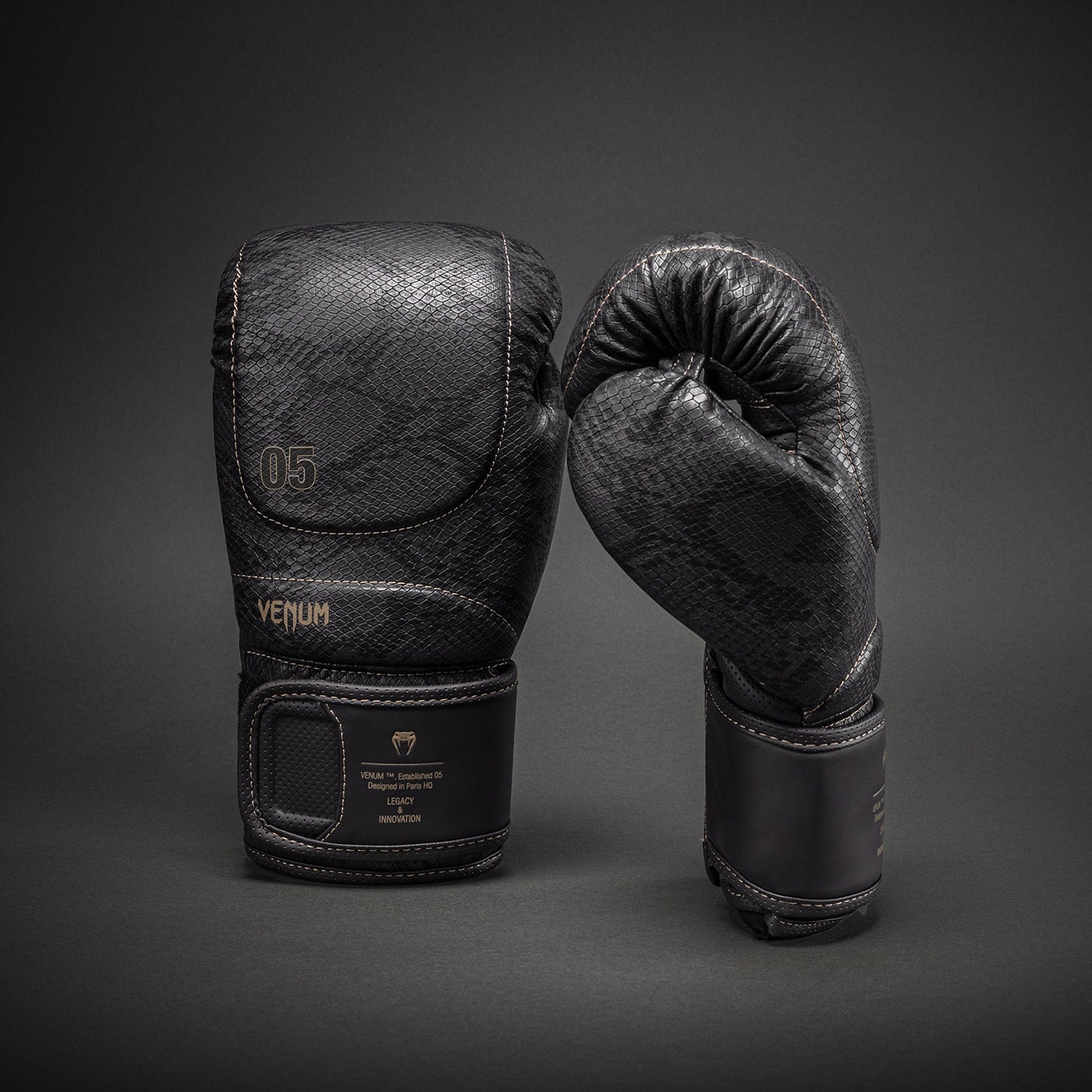 Venum Impact Evo Scales Boxing Gloves - Dark Grey