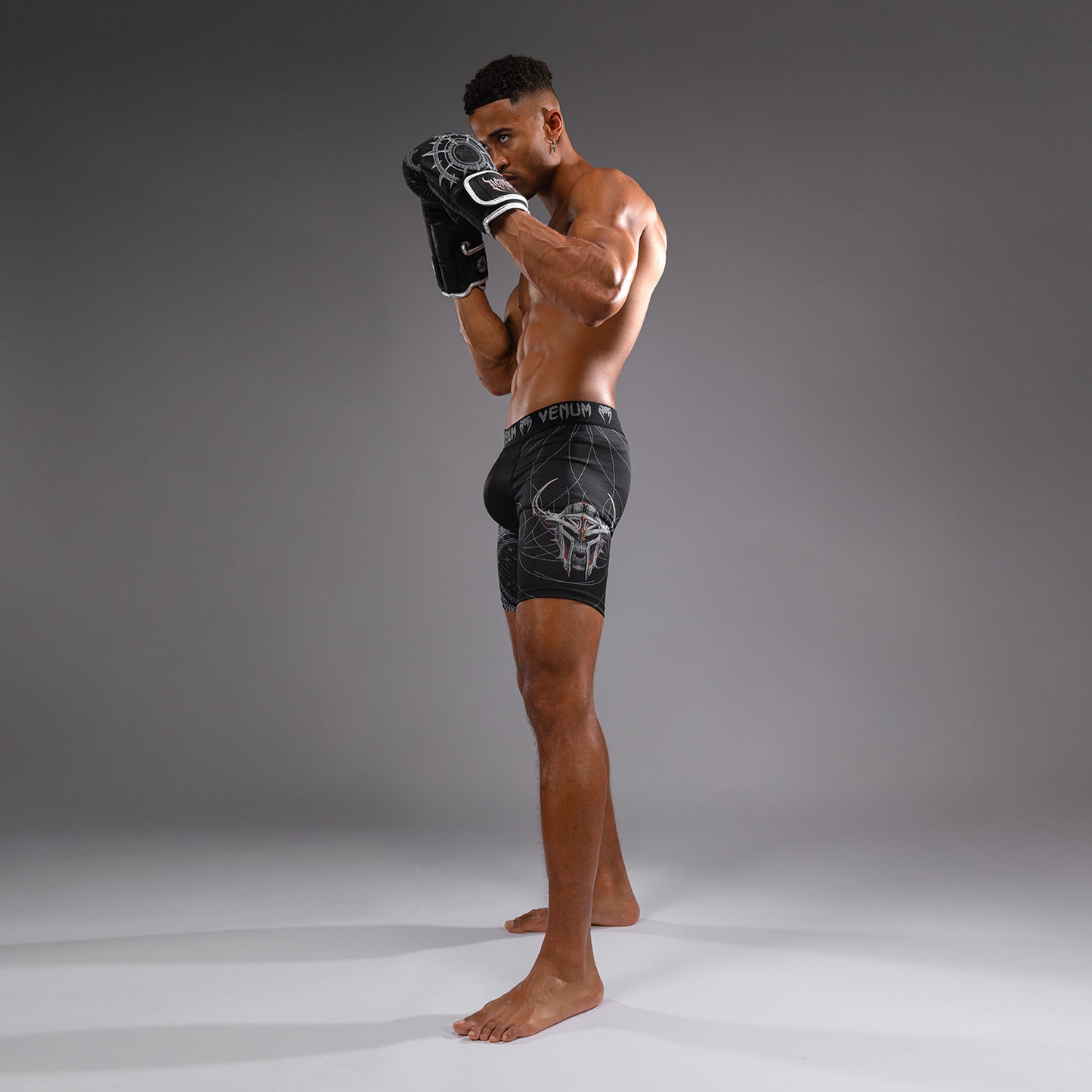 Venum Gladiator 5.0 Men's Vale Tudo Shorts - Black/Silver