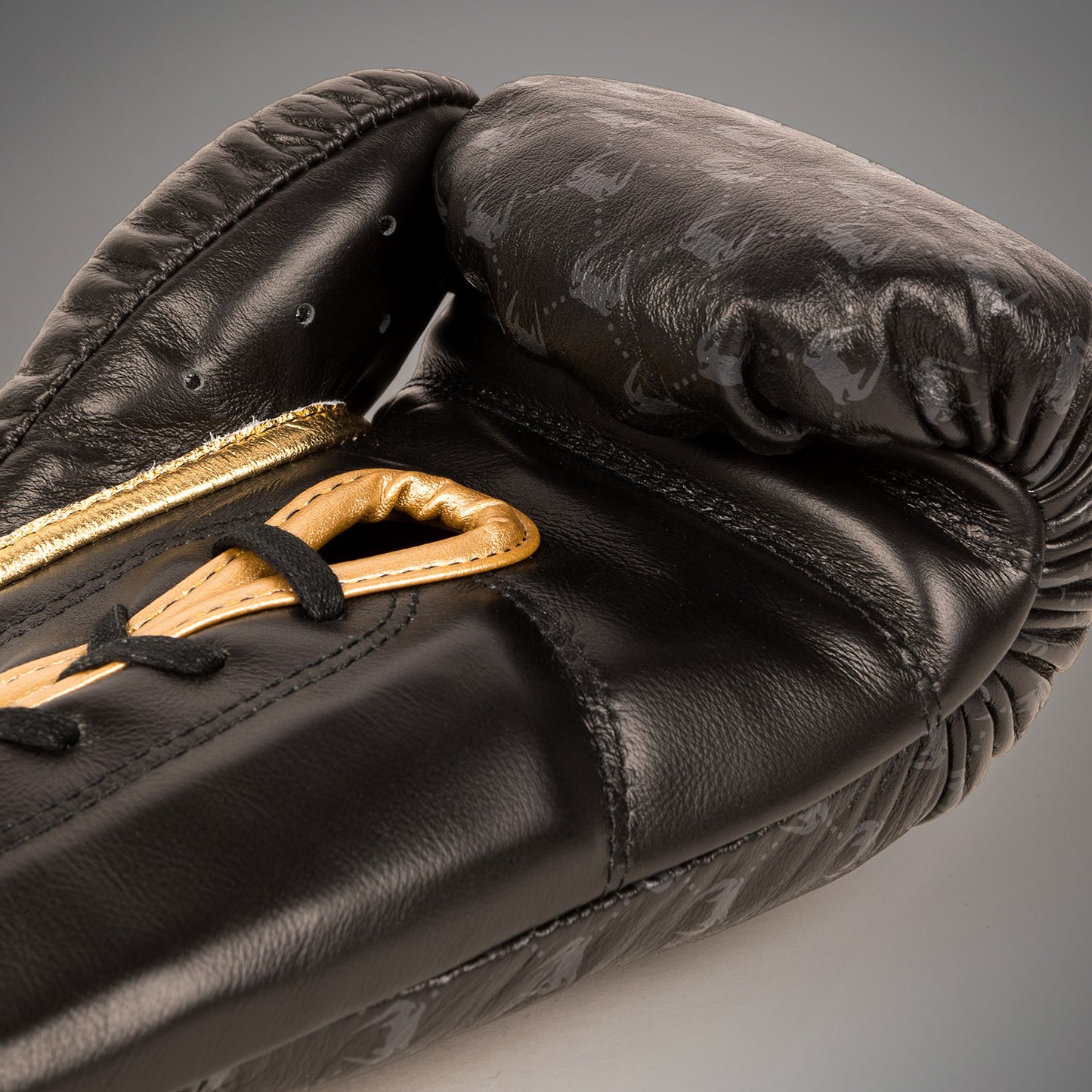 Venum Coco Monogram Pro Lace Up Boxing Gloves - Intense Black