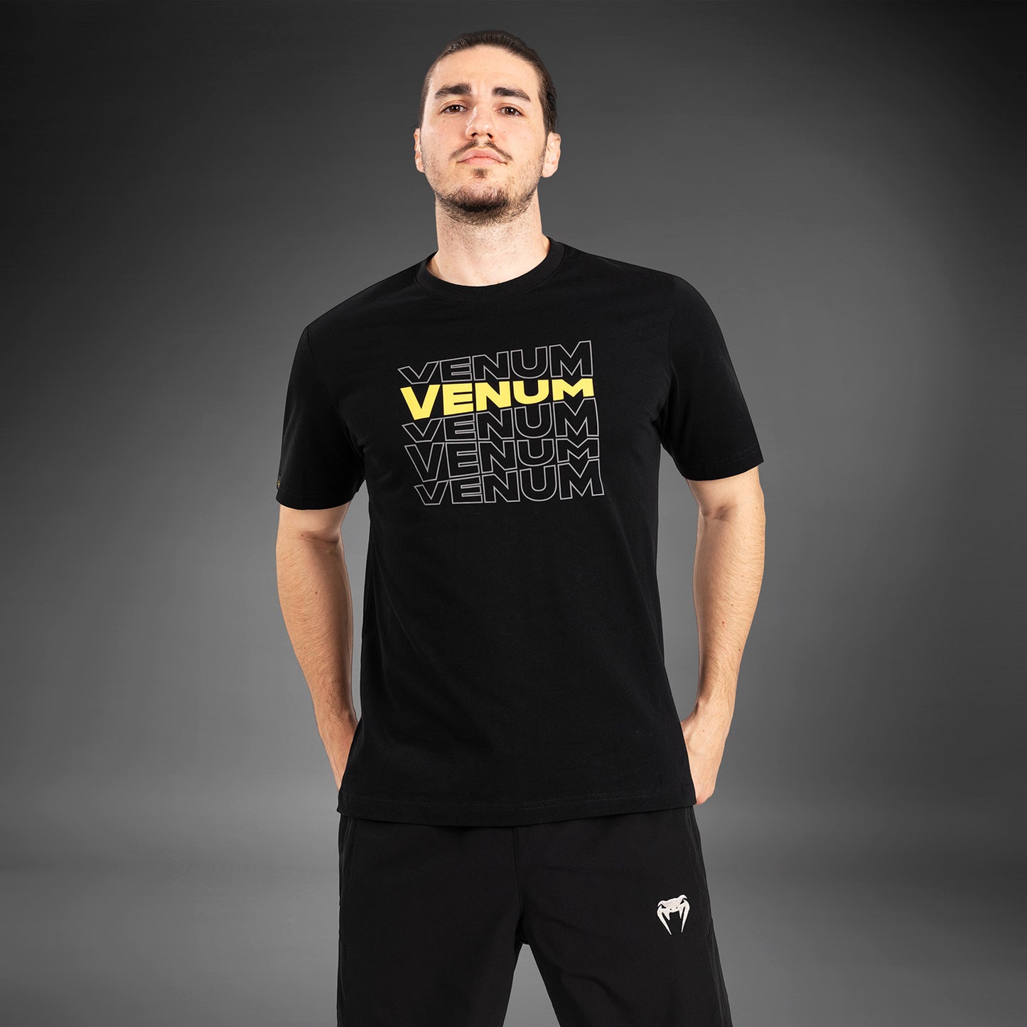 Venum Vertigo Men's Short Sleeve T-shirt - Black/Yellow