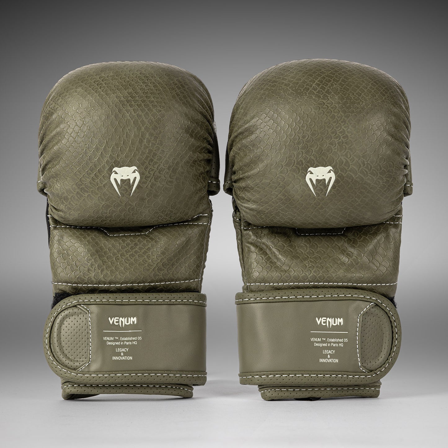 Venum Impact Evo Scales MMA Sparring Gloves - Army Green