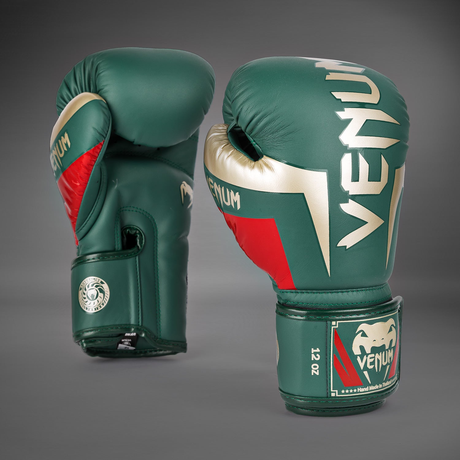 Venum ELITEグローブ(16オンス)、レガース(M) モスグリーン Venum Elite Boxing Gloves - Green - Special Edition - Venum Asia