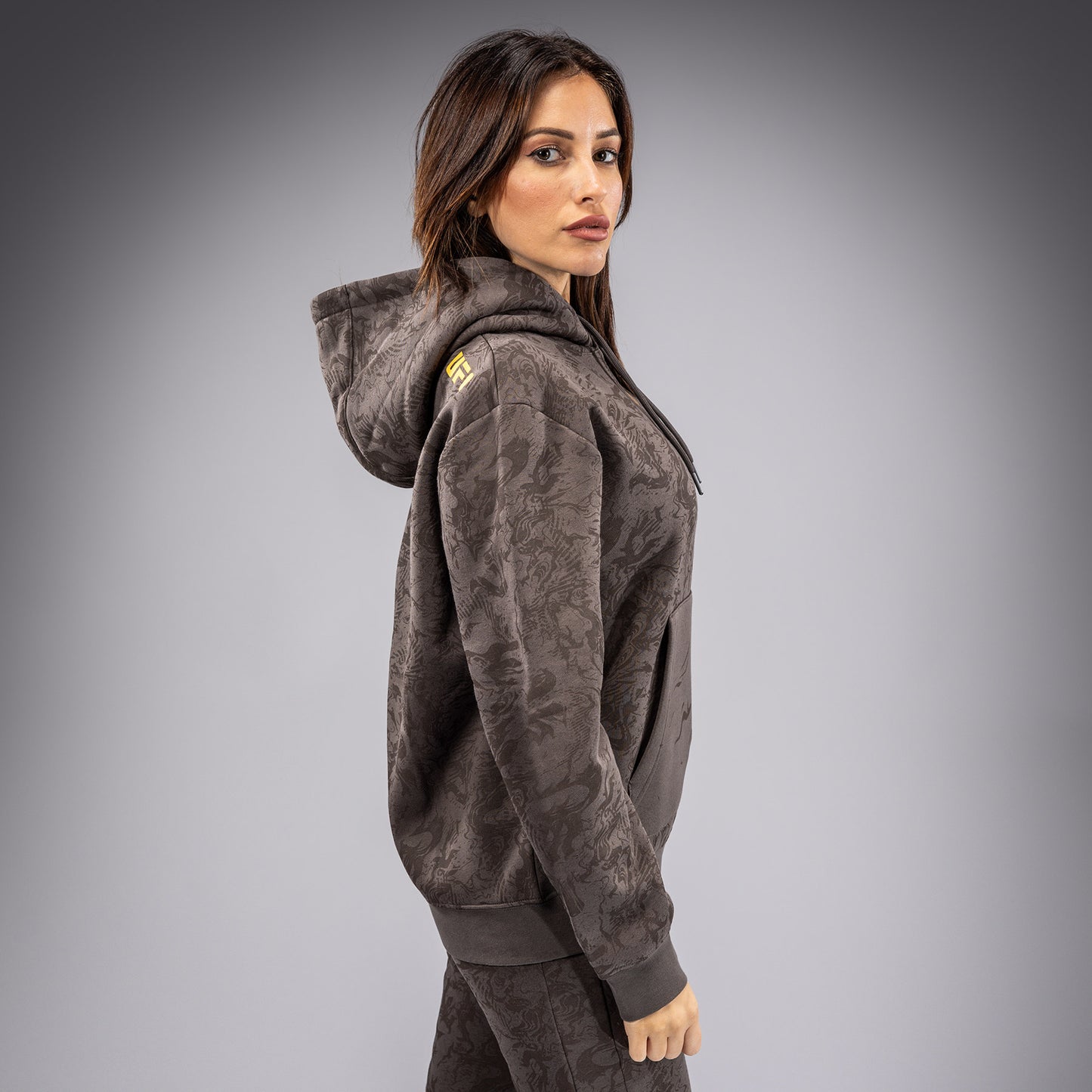 UFC Fusion by Venum Fight Week Women’s Pullover Hoodie - Earthen Brown