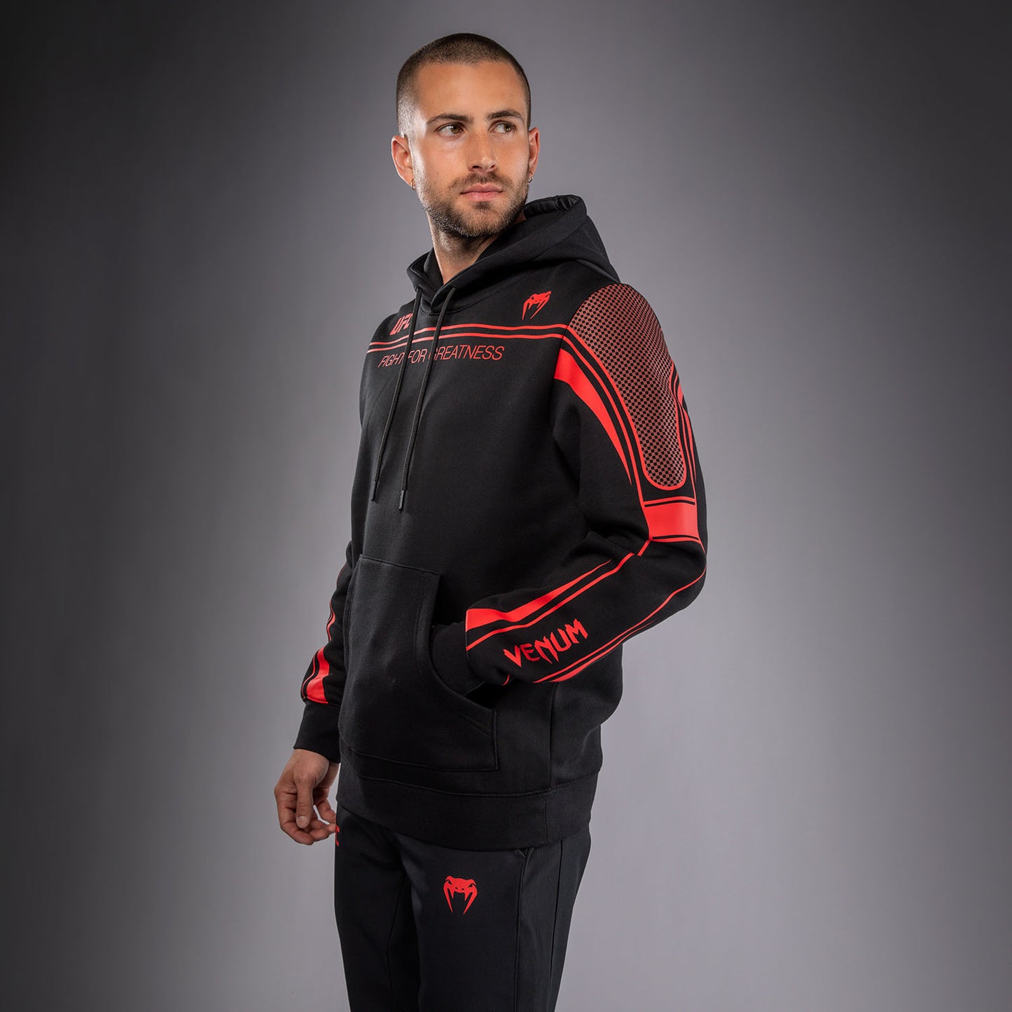 Venum UFC Unity by Venum Authentic Fight Week Men's Pullover Hoodie - Black