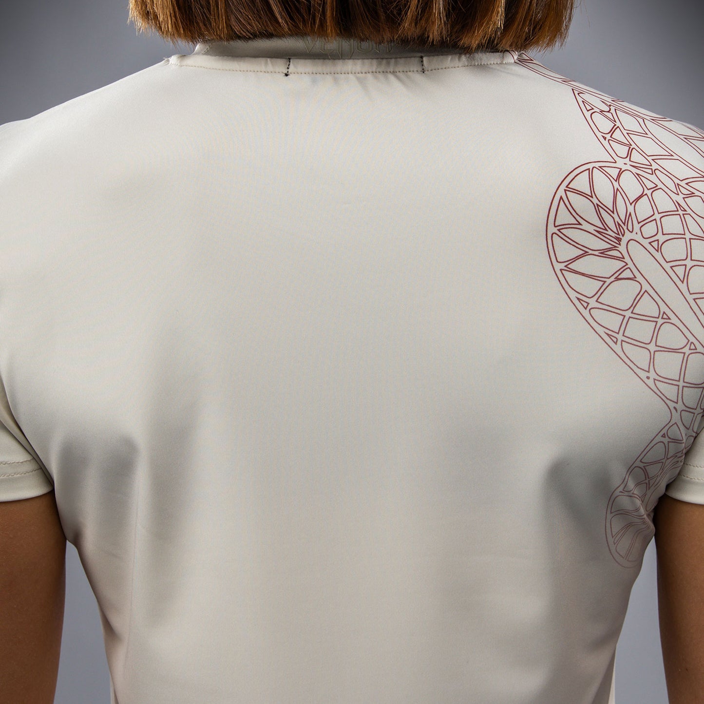 Venum Serpenti Women’s Dry-Tech T-Shirt - Ivory/Burgundy