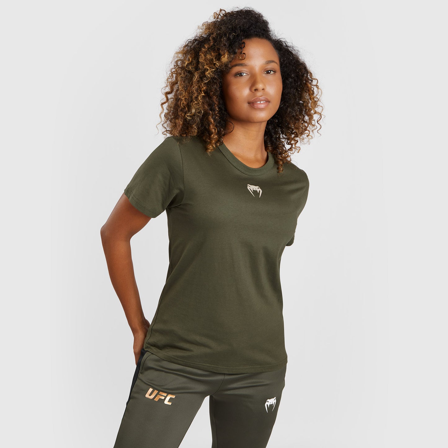 UFC Adrenaline by Venum Fight Week Women’s Short-sleeve Cotton T-shirt  - Khaki