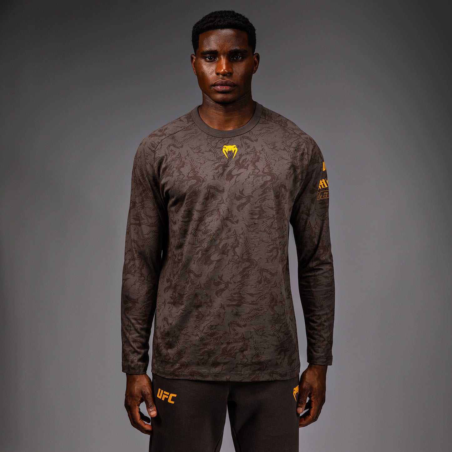 UFC Fusion by Venum Fight Week Men’s Long Sleeve T-Shirt - Earthen Brown