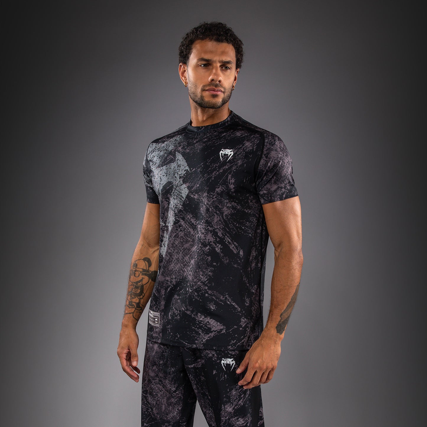 Venum Rage & Workout Dry Tech T-Shirt - Black/Grey