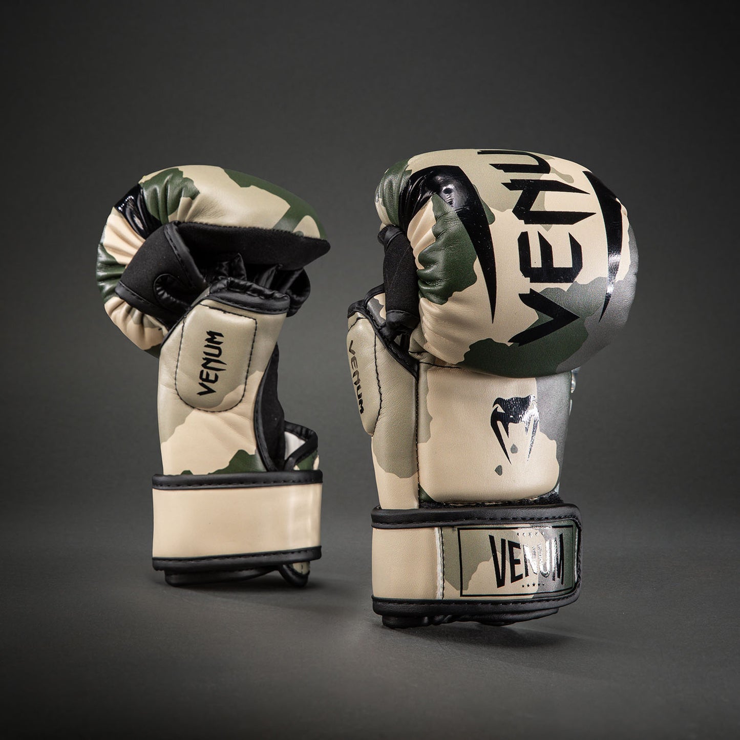 Venum Elite Camo Sparring Gloves - Khaki/ Off-white