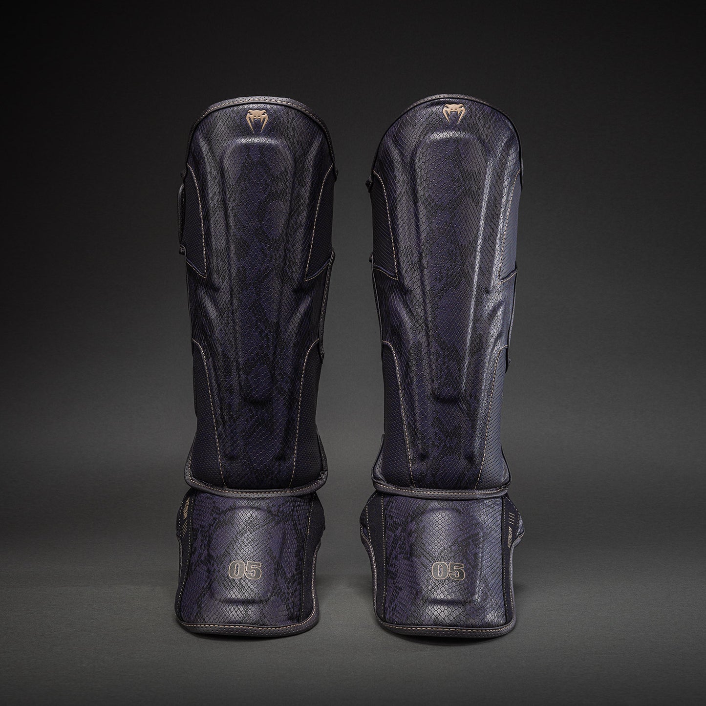 Venum Impact Evo Scales Shin Guards - Dark Purple