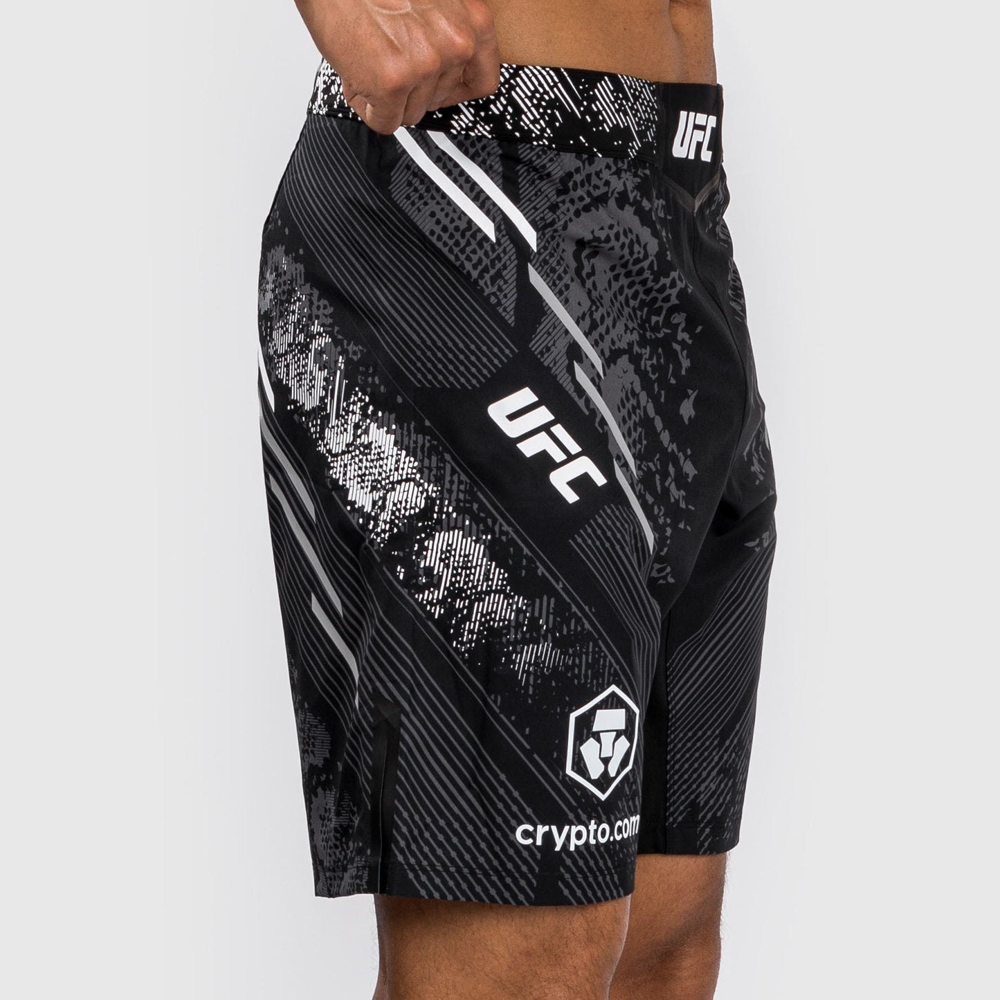 UFC Adrenaline by Venum Authentic Fight Night Men's Fight Short - Long Fit - Black