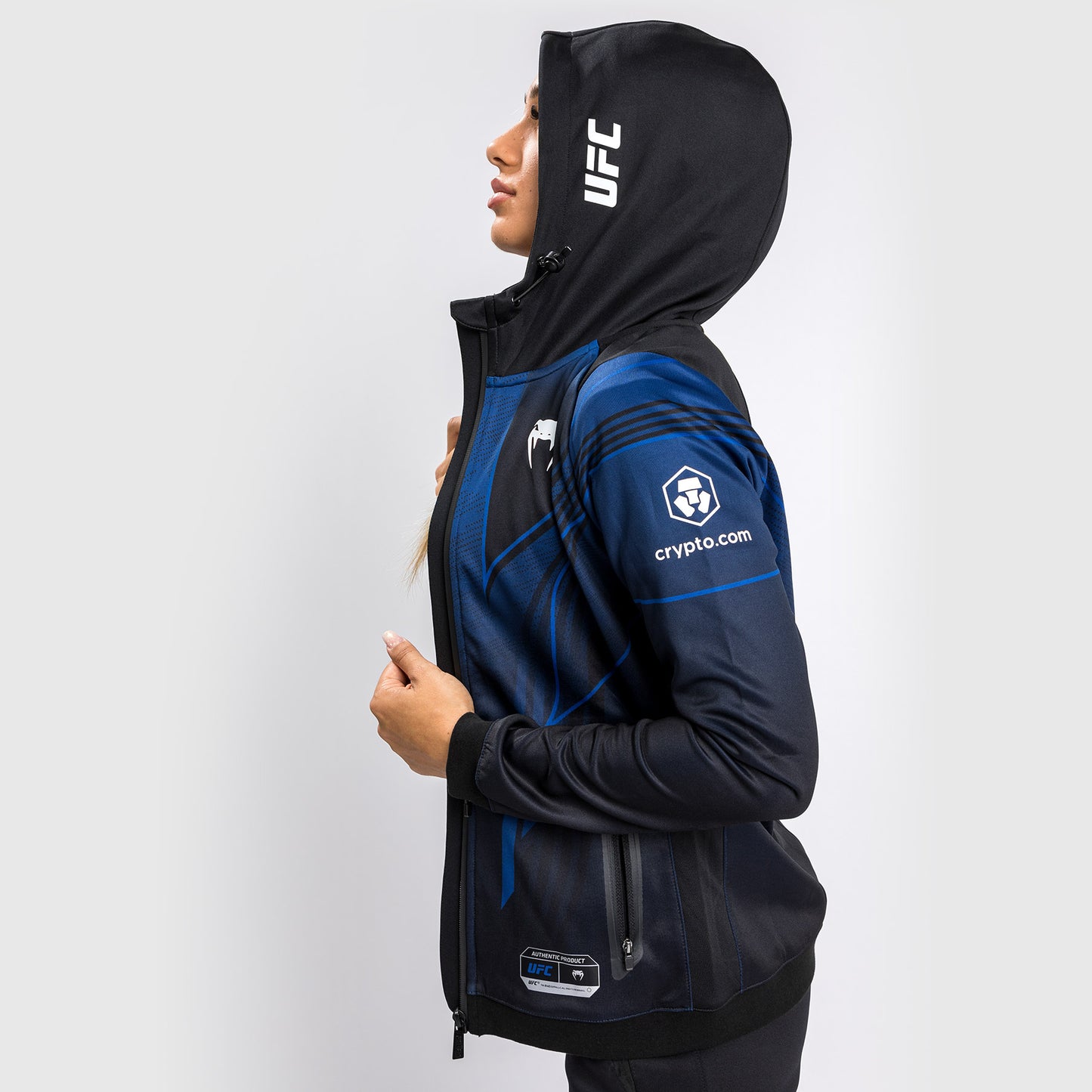 Ufc Authentic Fight Night 2.0 Kit By Venum Women's Walkout Hoodie - Midnight Edition