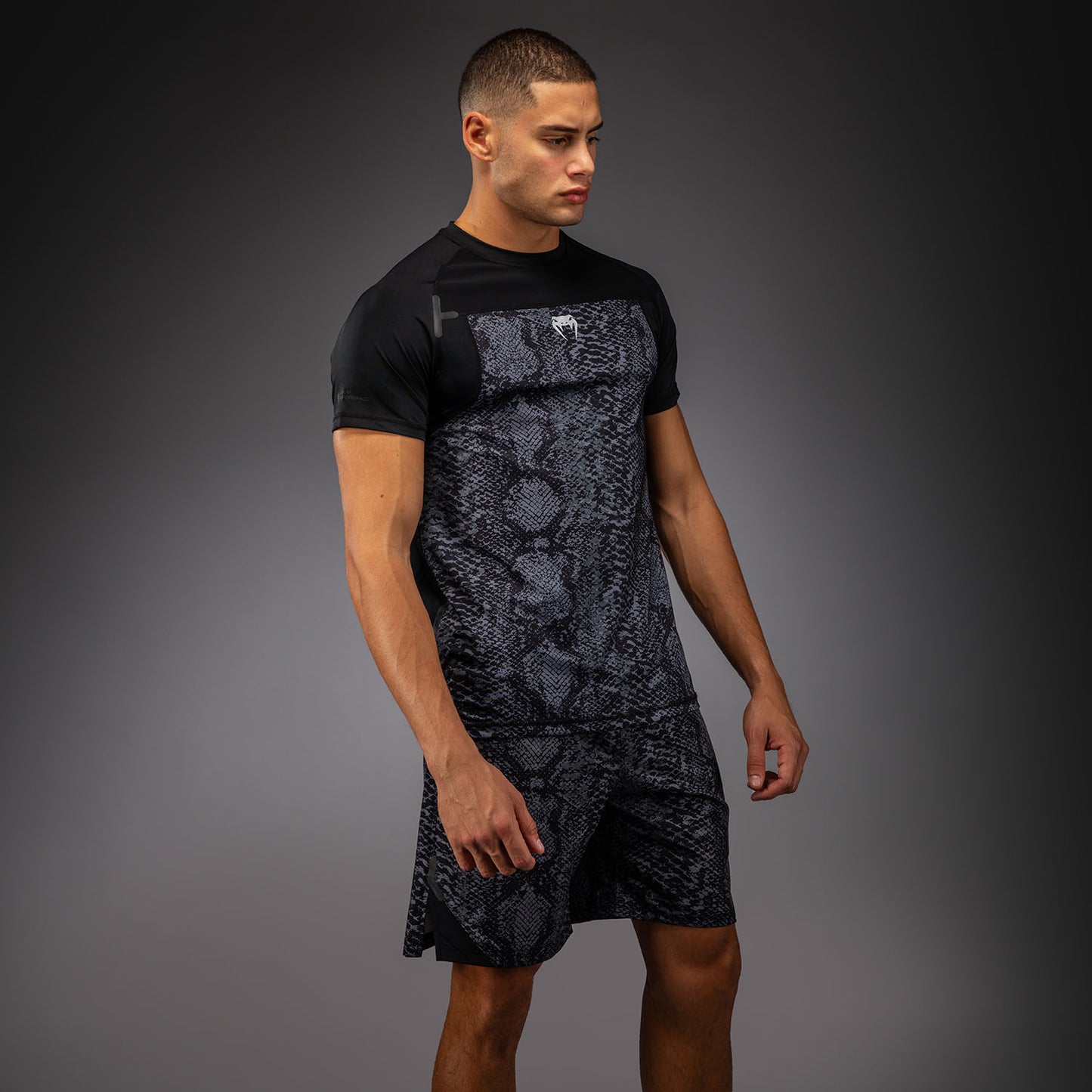 Venum G-Fit Scales Dry-Tech T-Shirt - Black/ Charcoal Grey