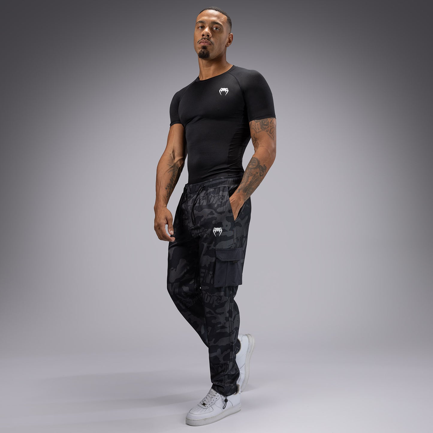 Venum Trooper Men's Tracksuit Pants - Black/Charcoal