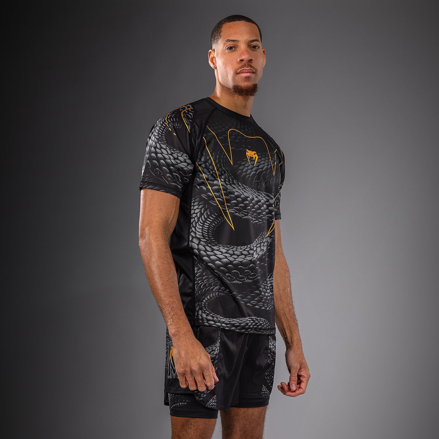 Venum Matupa Dry Tech T-Shirt - Black/Grey/Gold