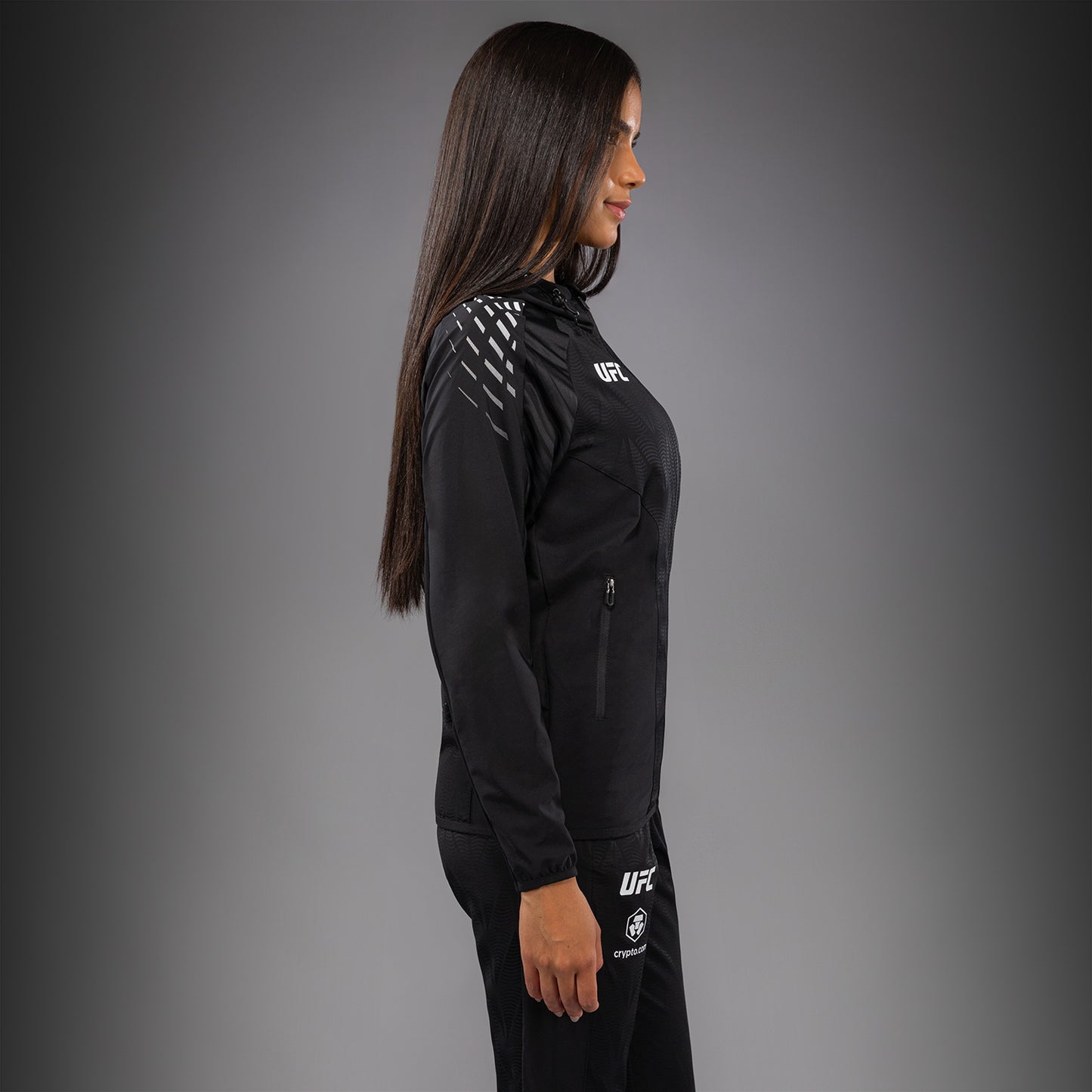 Women's UFC Zenith by Venum Black Authentic Fight Night Walkout Hoodie