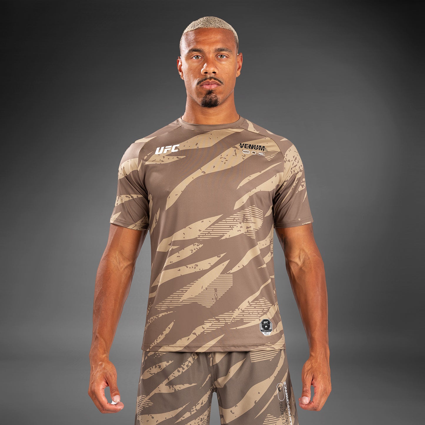 UFC Adrenaline by Venum Men's Fight Week Dry-Tech T-shirt - Desert Camo