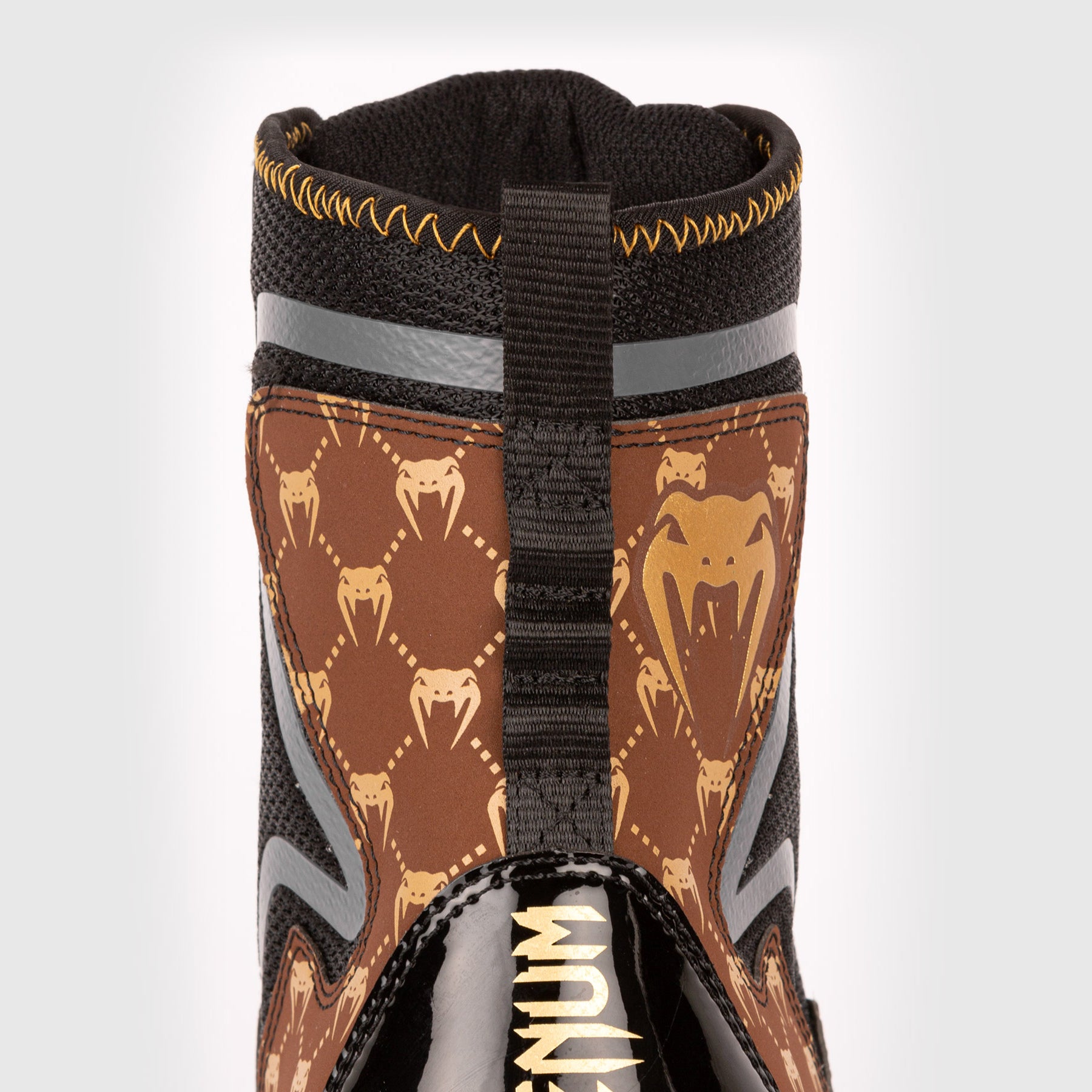 Venum Elite Evo Monogram Boxing Shoes – Black/Brown - Venum Asia