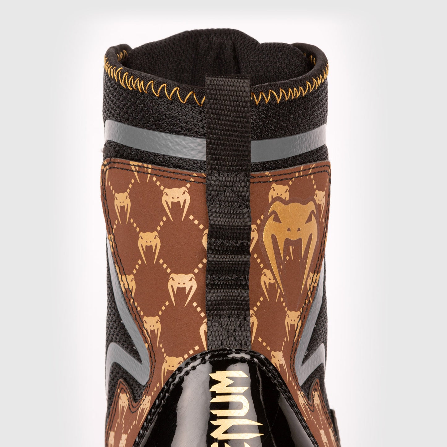 Venum Elite Evo Monogram Boxing Shoes – Black/Brown