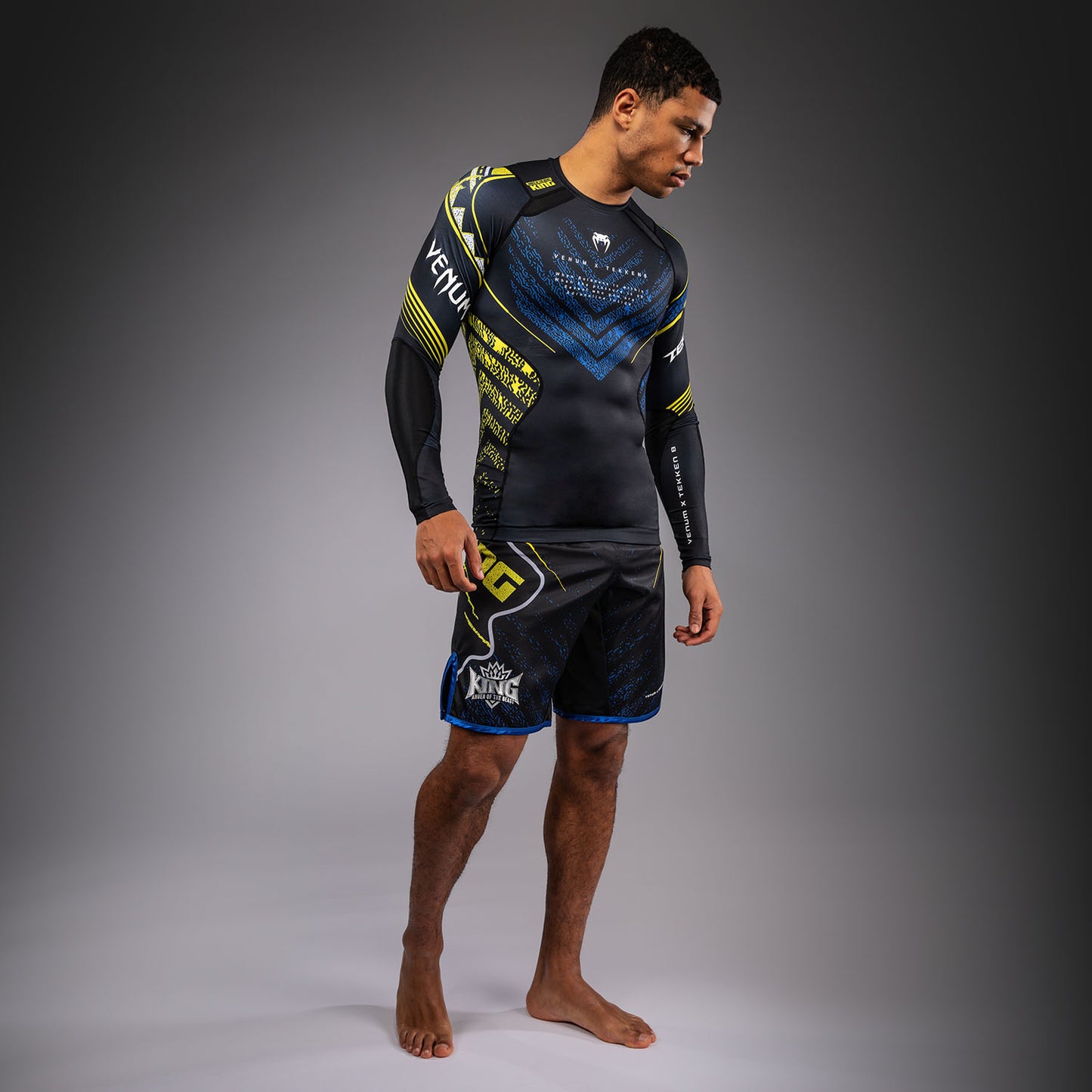 Venum x TEKKEN 8 Long Sleeve Rashguard - King - Black/Yellow