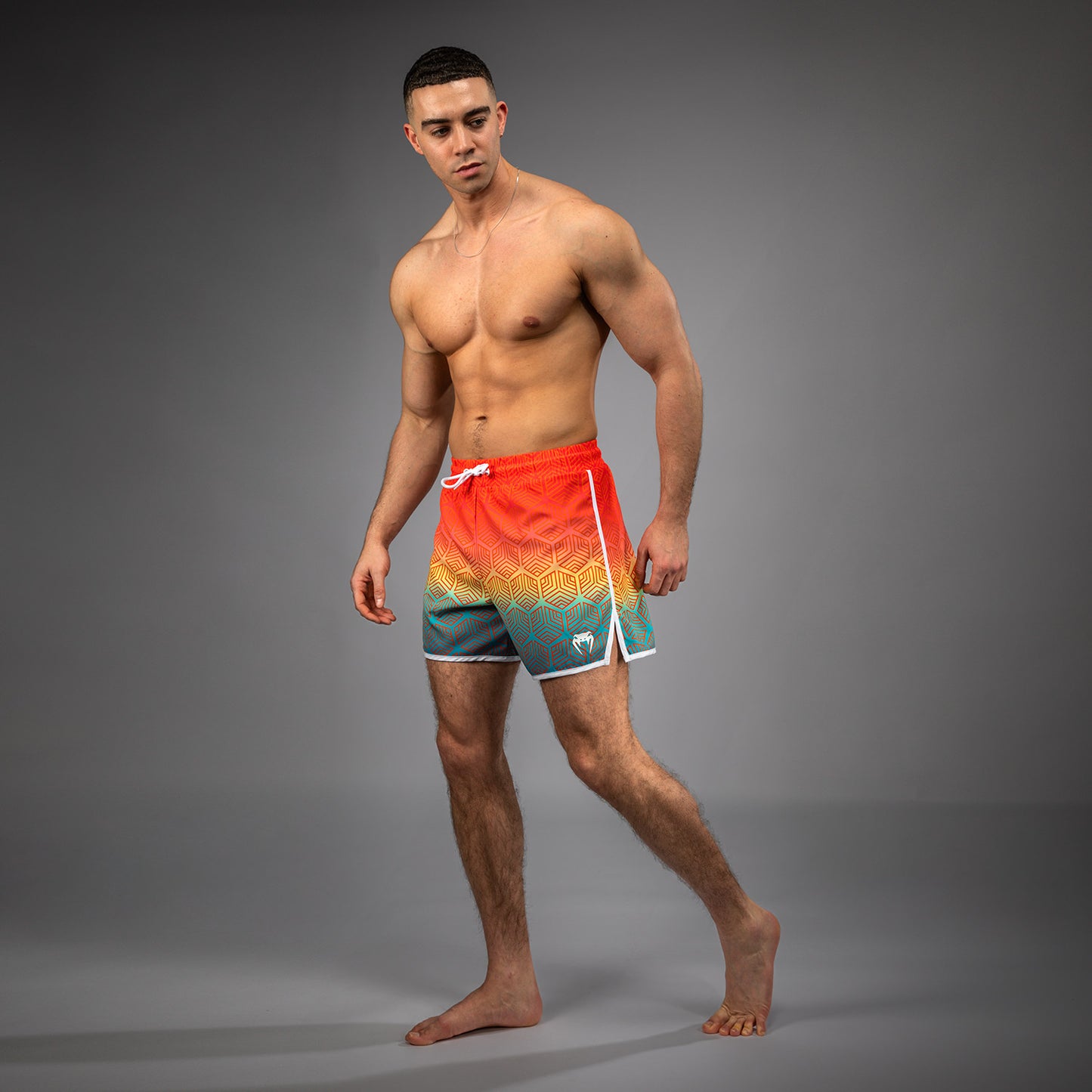 Venum Octane Board Shorts - Sunset Orange/Sky Blue