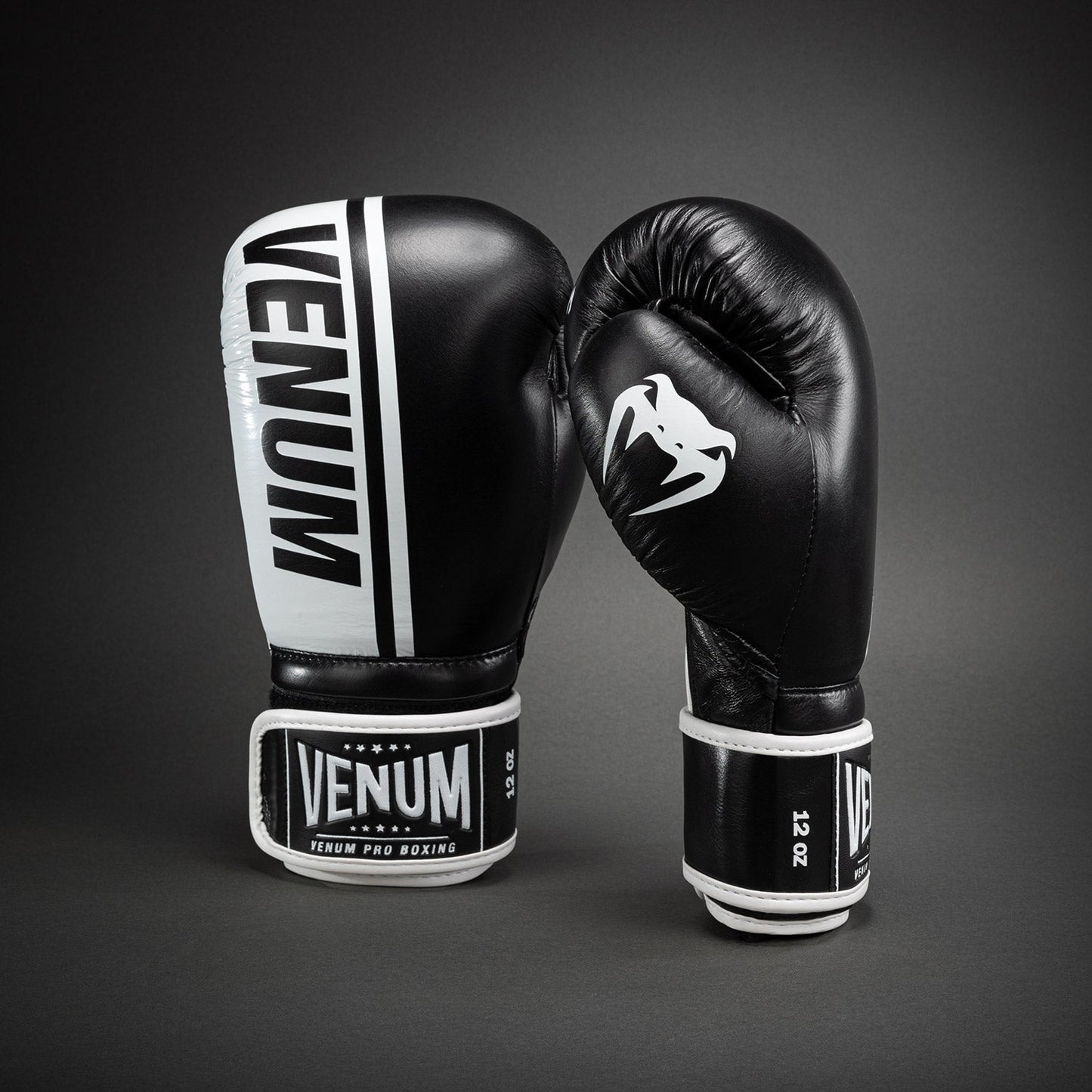 Venum Shield Pro Boxing Gloves with Velcro - Black/White