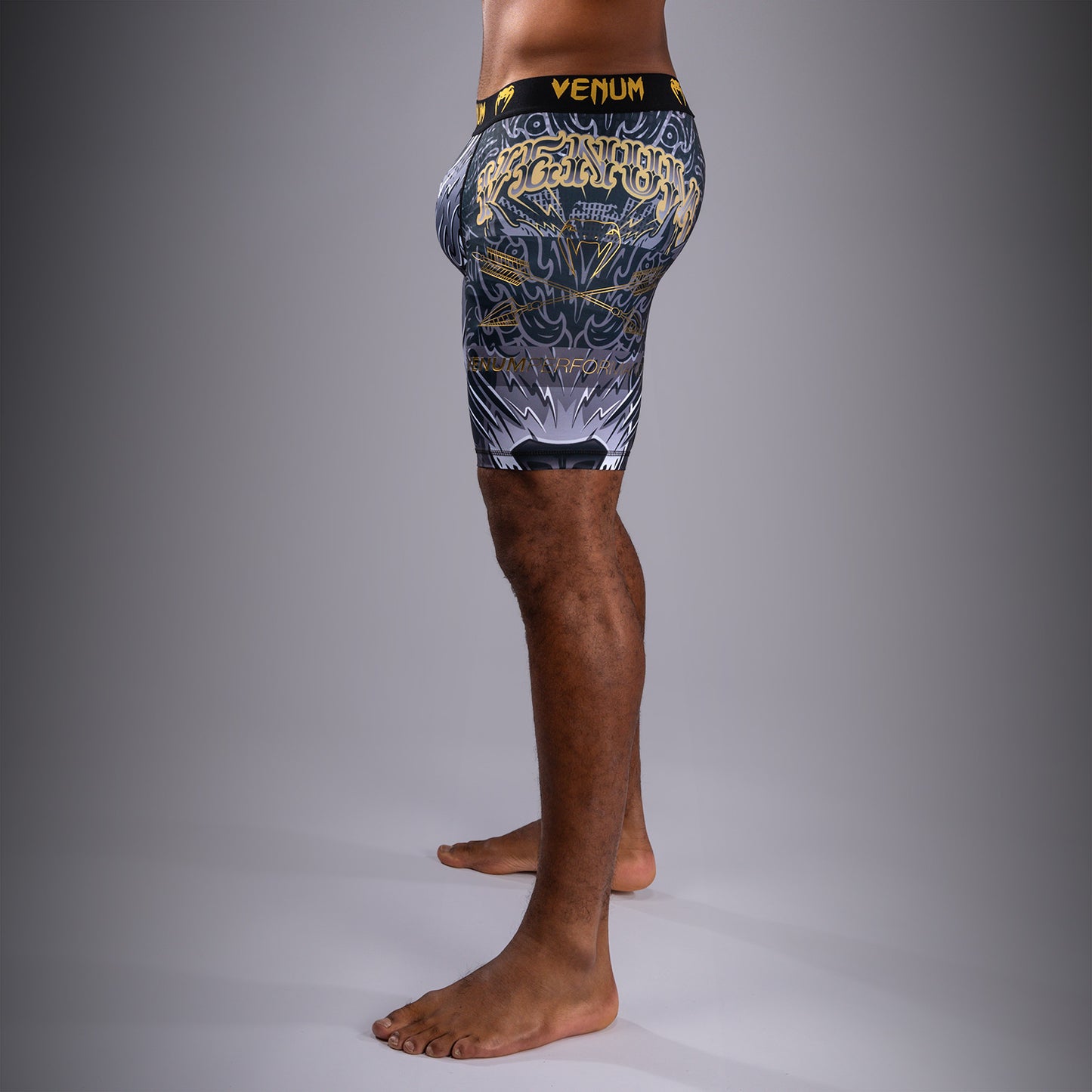Venum Wolf Atak Vale Tudo Shorts - Black/Grey
