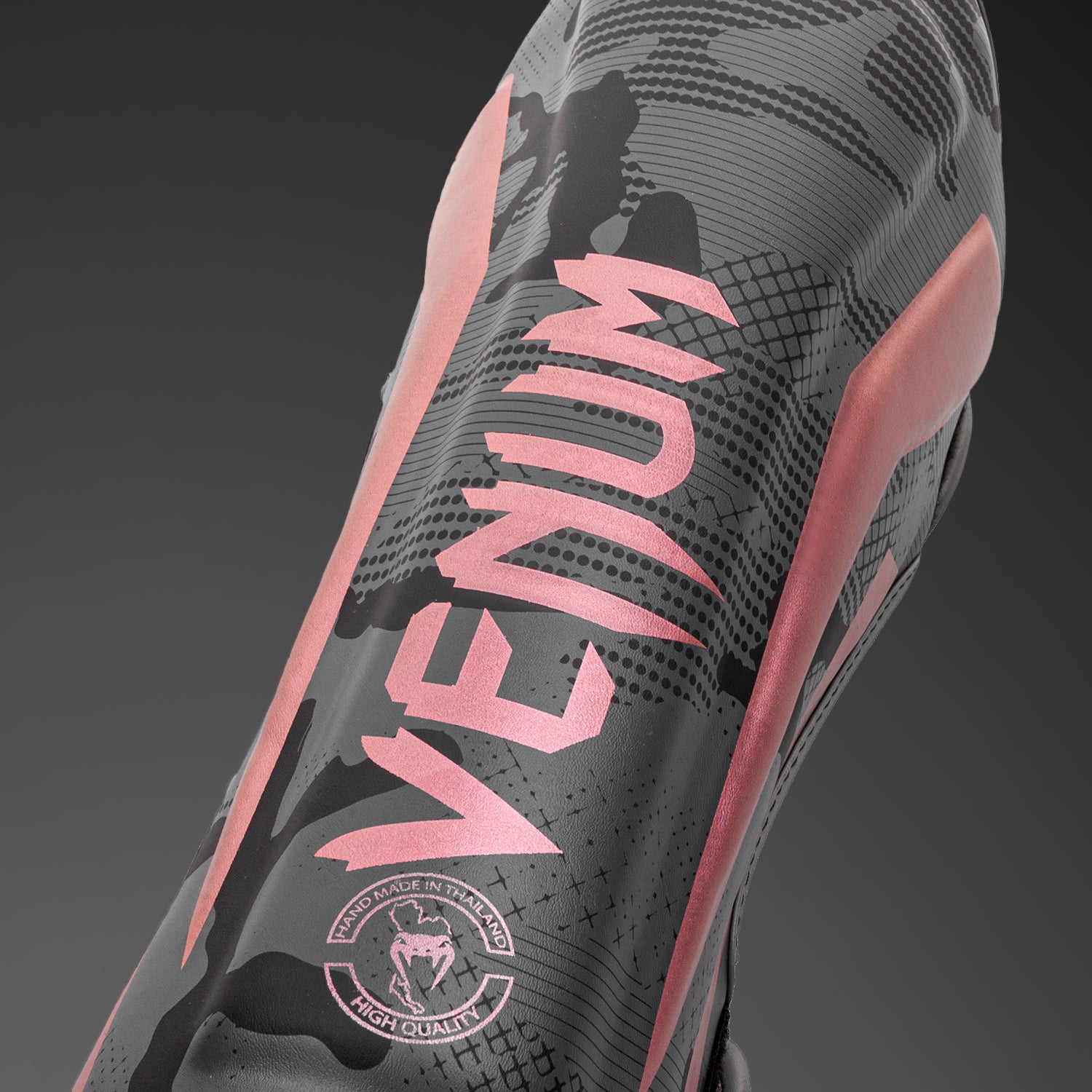 Venum Elite Shin Guard - Black/Rose/Gold - Venum Asia