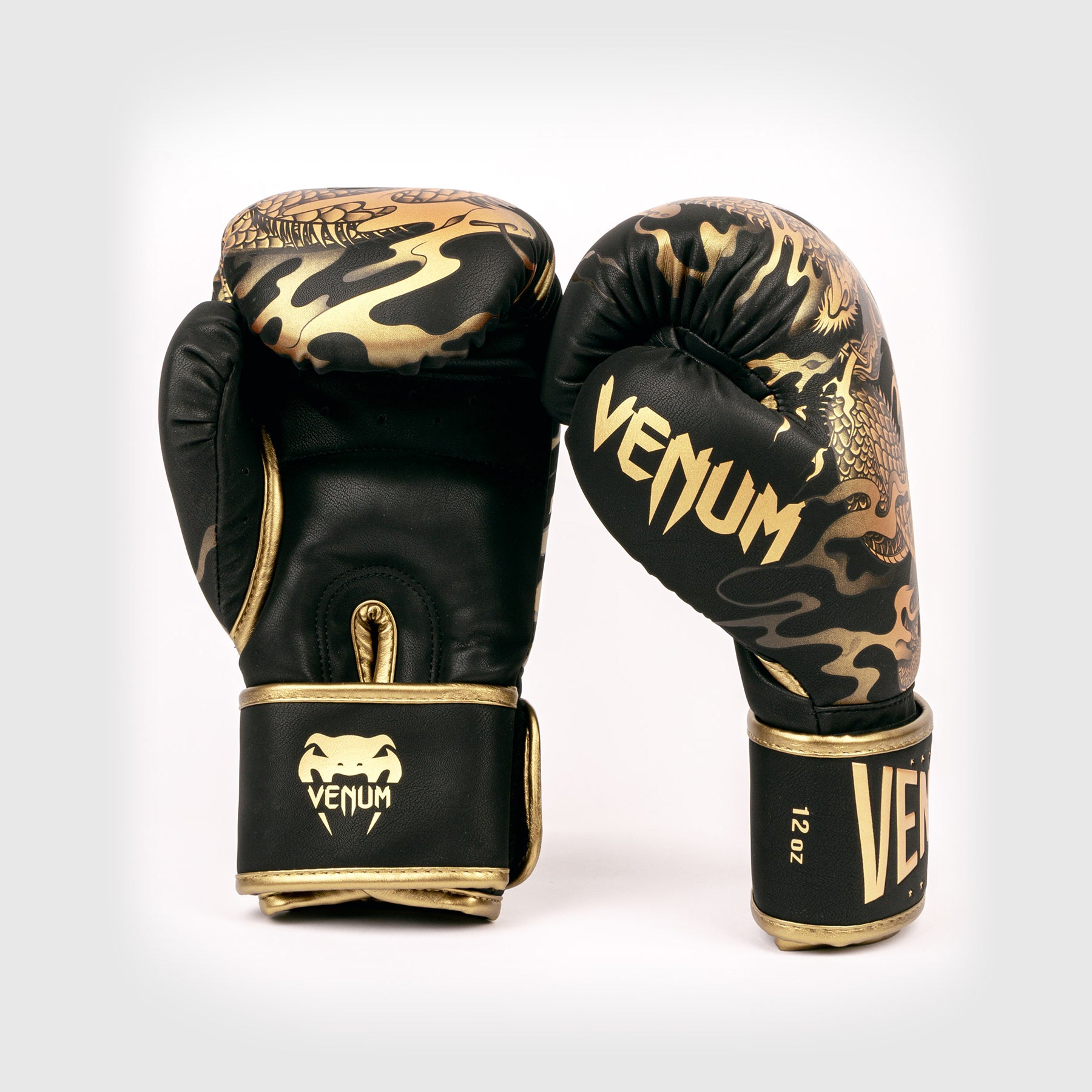 Venum Dragon's Flight Boxing Gloves - Black/Bronze - Venum Asia