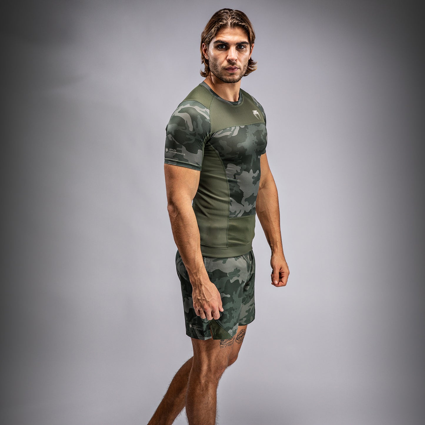 Venum G-Fit Air Men's Short Sleeve Rashguard - Army Camo