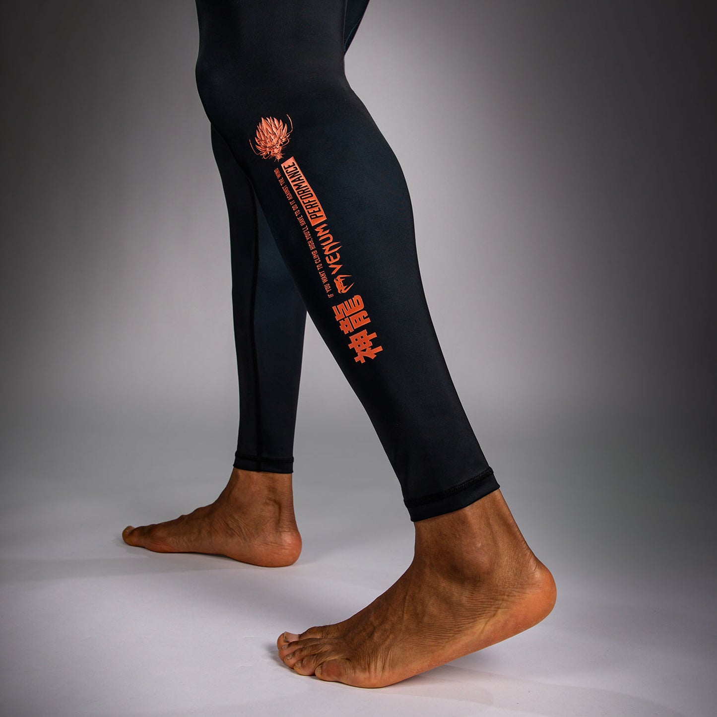 Venum Thunder Dragon Spats - Black/Grey/Copper
