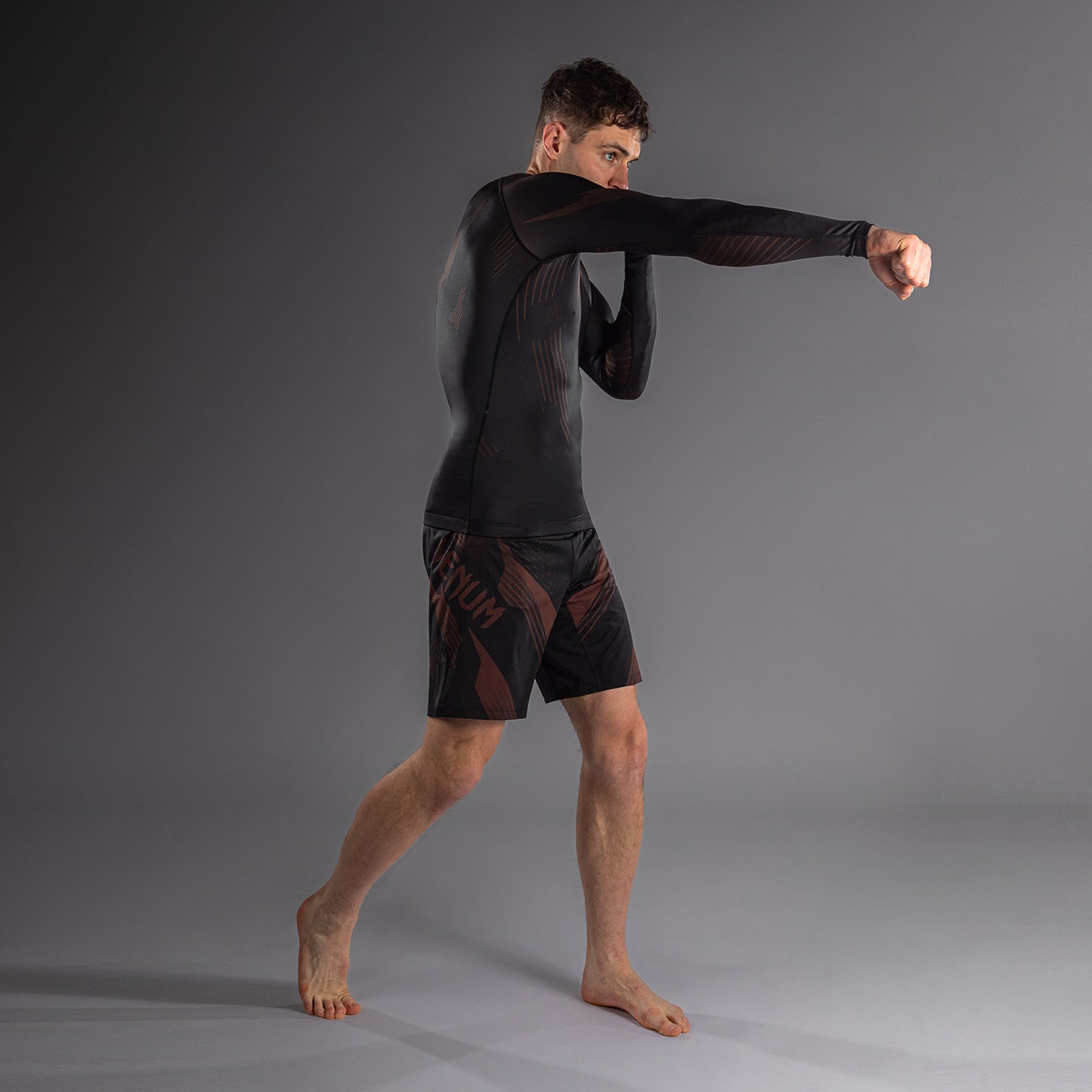 Venum No-Gi 6.0 Long Sleeve Rashguard - Black/Brown