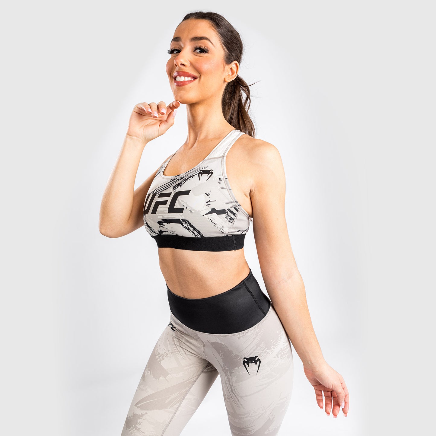 Venum UFC Authentic Fight Week 2.0 Women’s Sport Bra - Sand/Black