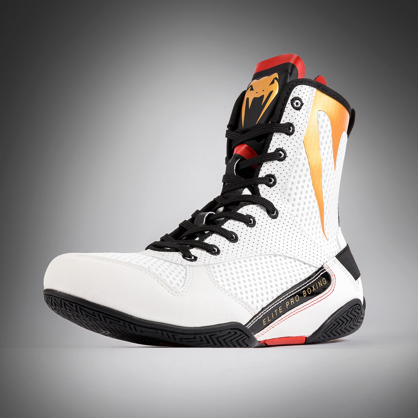 Venum Elite Boxing Shoes - Ice /Gold