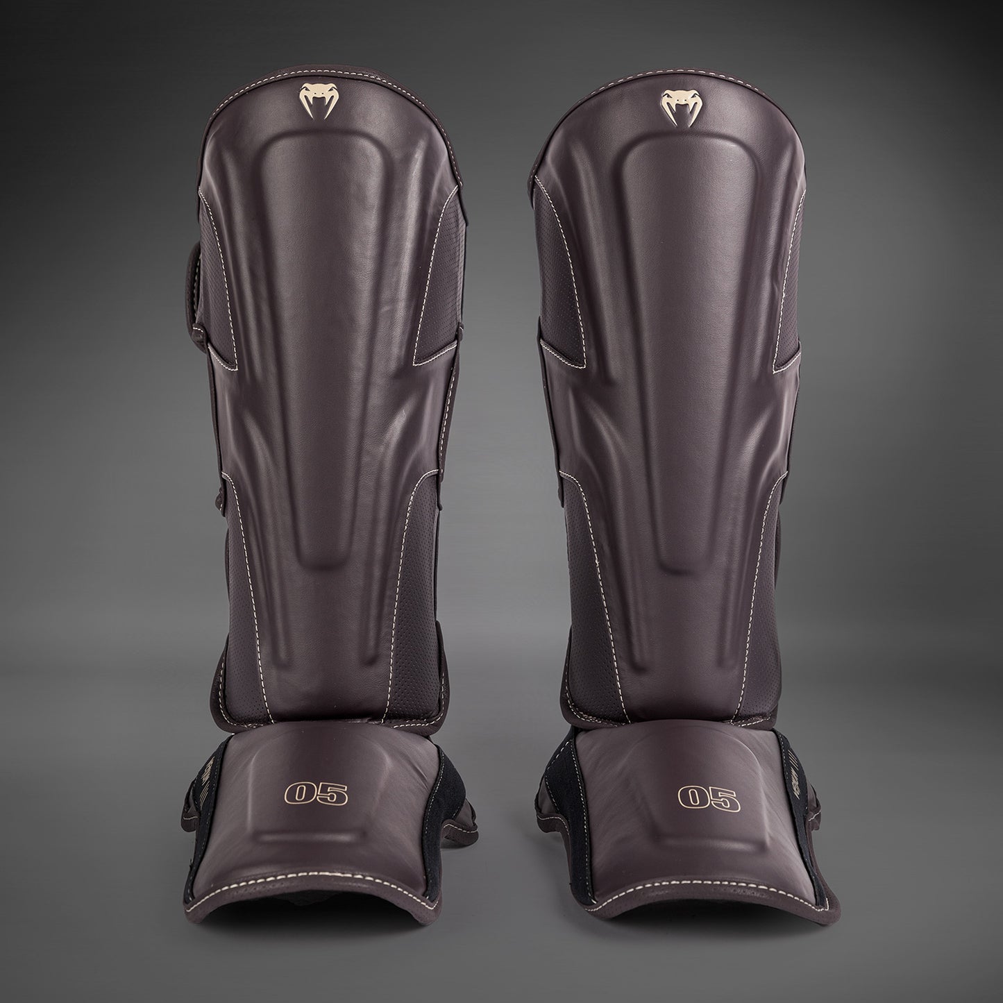 Venum Impact Evo Shin Guards - Chocolate