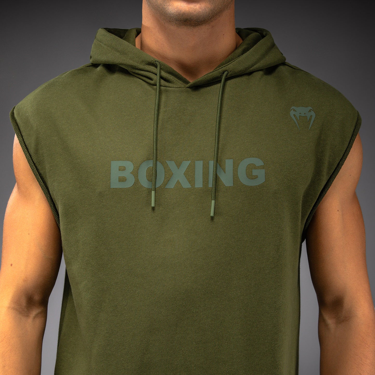 Venum Boxing VT Sleeveless Hoodie - Military Green