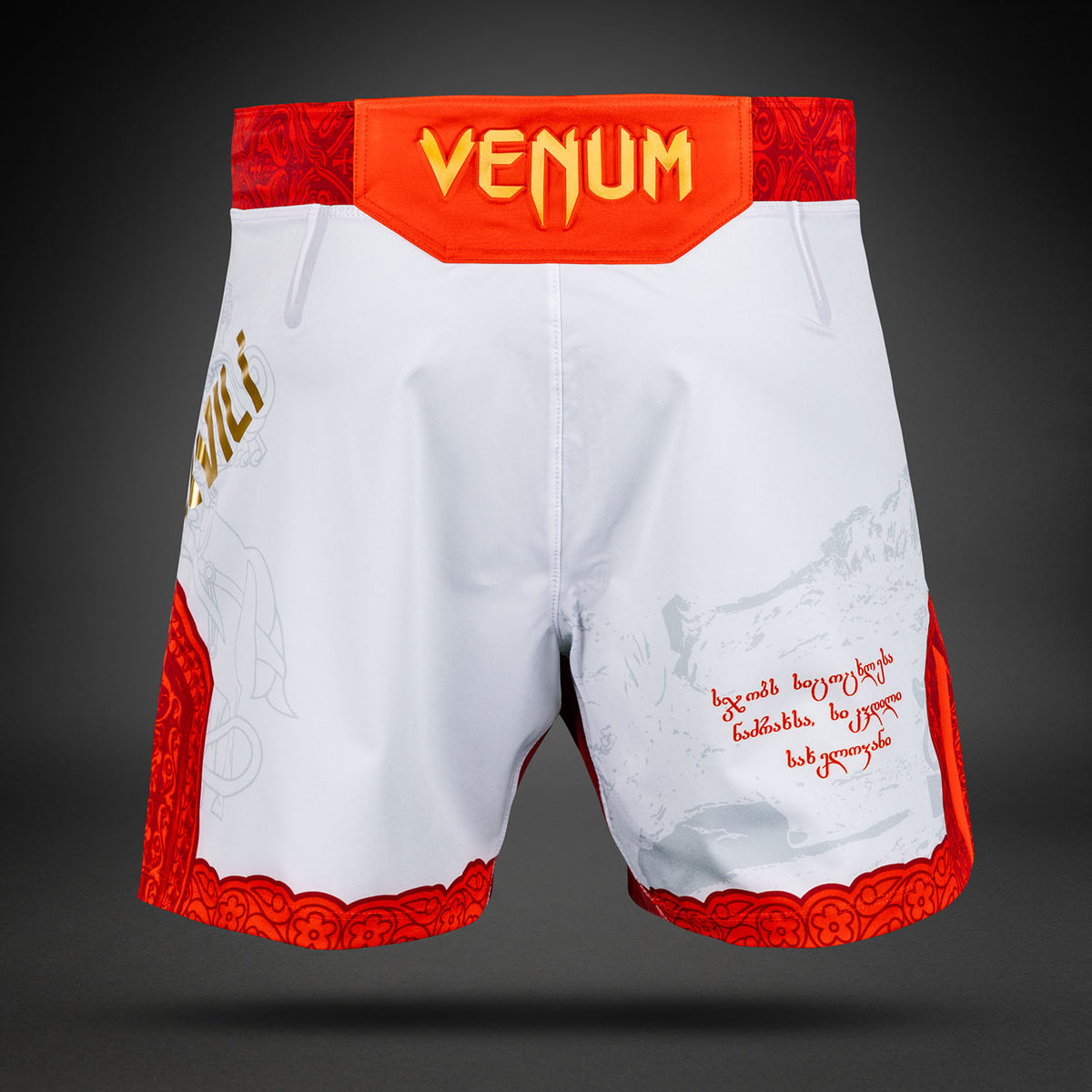 Men's UFC Unrivaled by Venum White Merab Dvalishvili Short Fit Fight Short