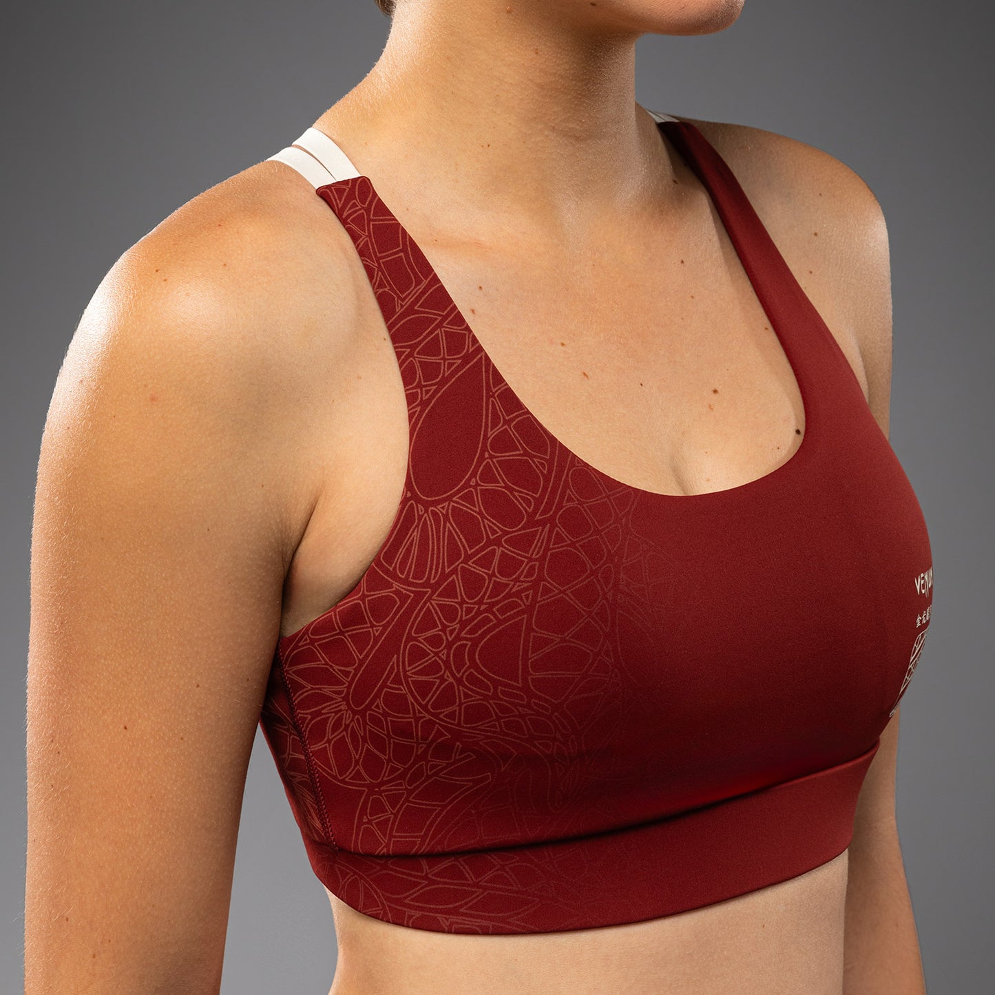 Venum Serpenti Women’s Sports Bra - Burgundy/Ivory