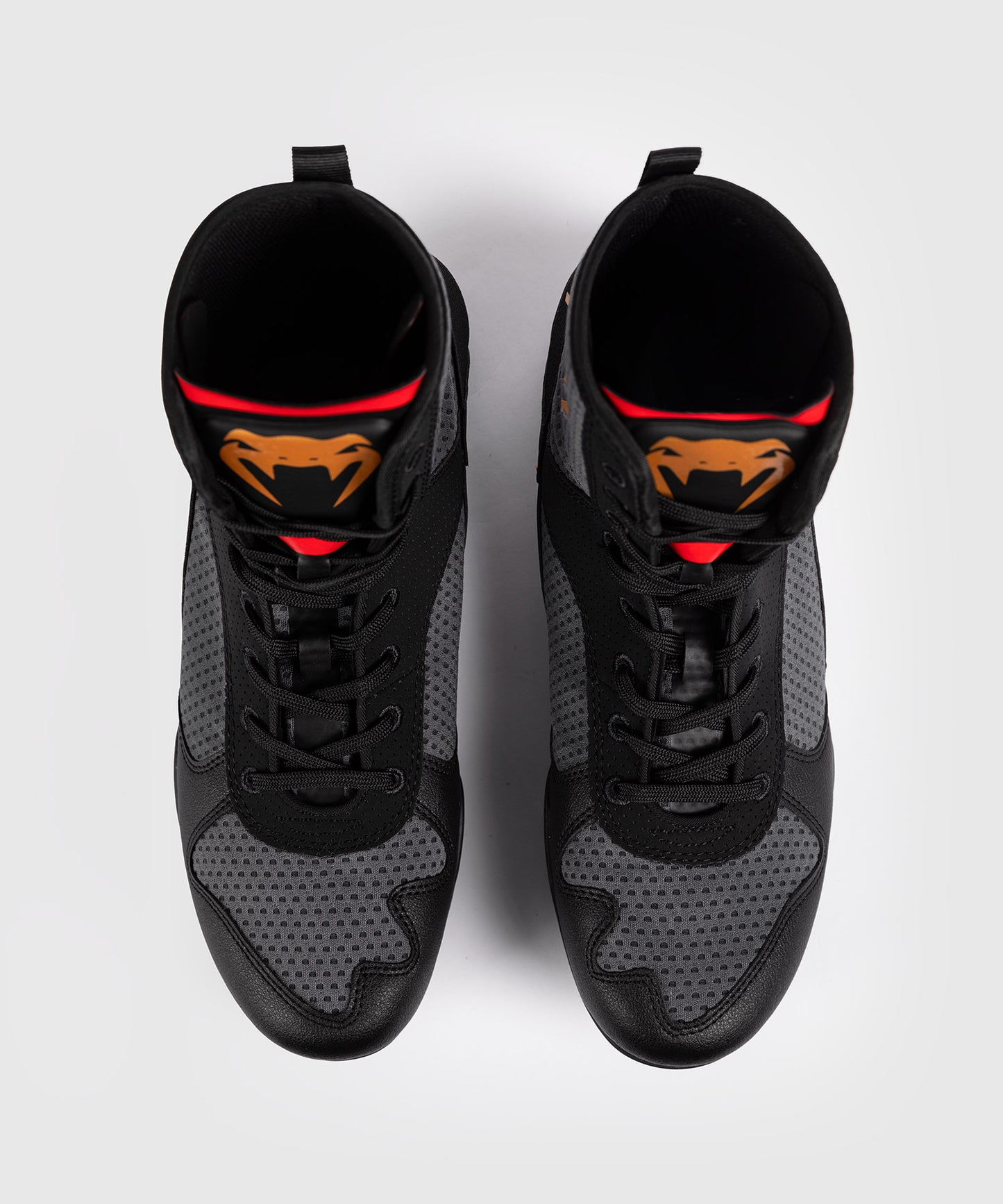 Venum Elite Boxing Shoes - Storm Grey / Gold