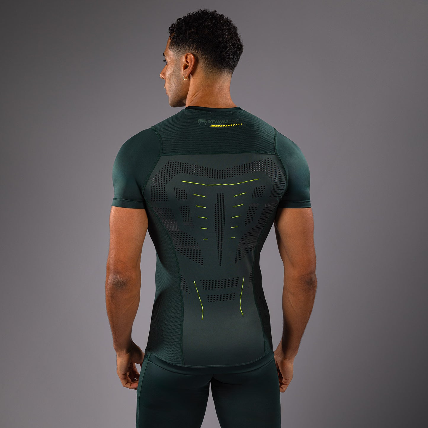 Venum Technical 3.0 Short Sleeve Rashguard - Forest Green