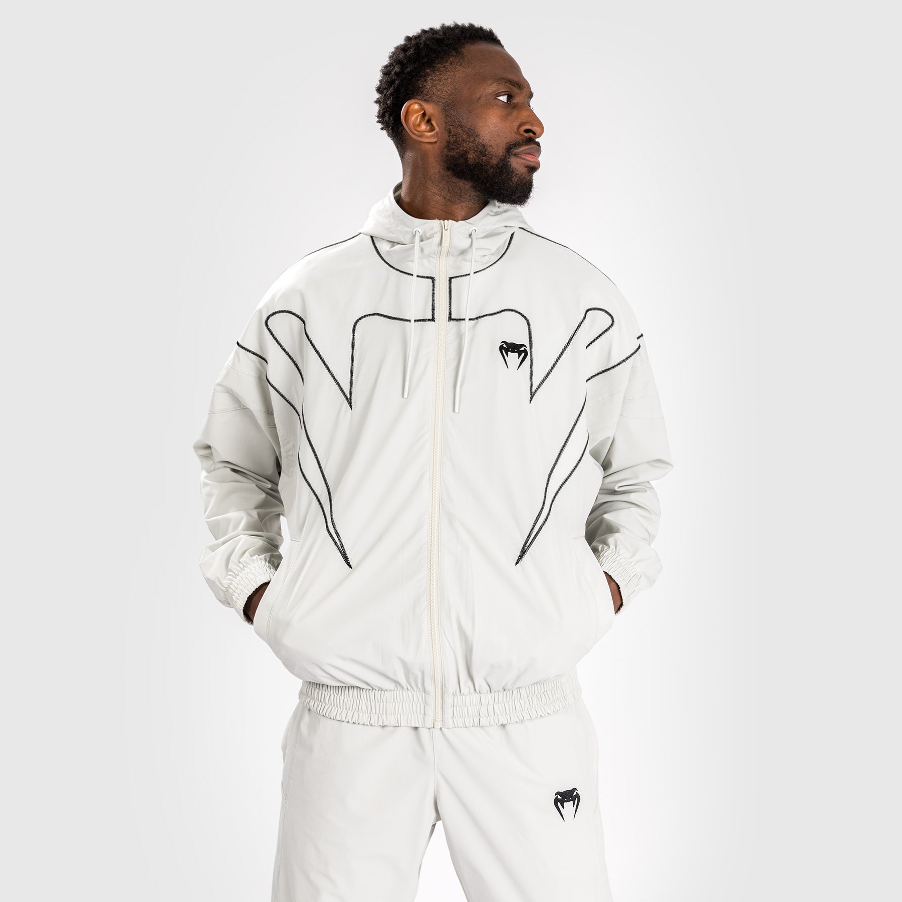 Venum Attack 90 Tracksuit Jacket - Sand/Black - Venum Asia