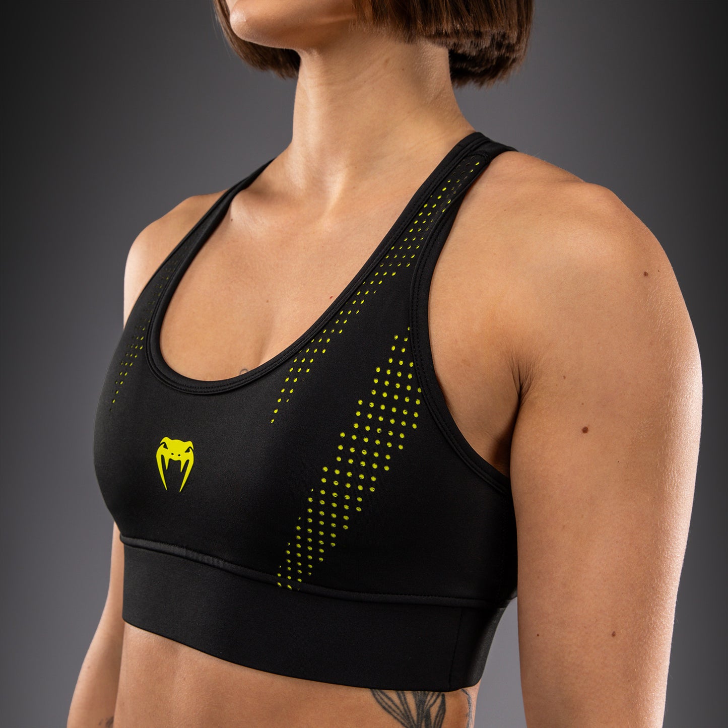 Venum Lazer Women's Sports Bra - Black/Yellow